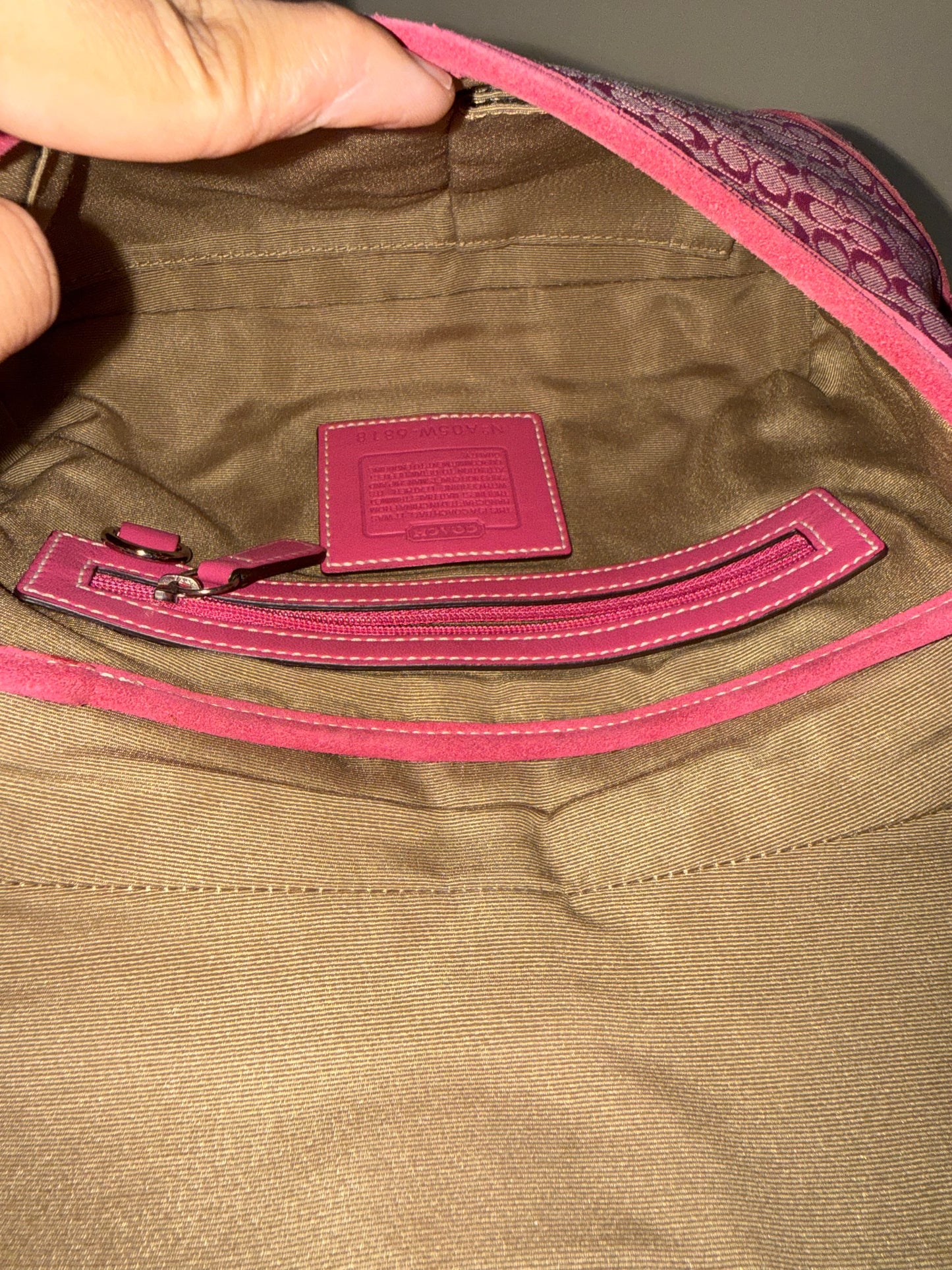 Coach Mini Soho Signature in Light Pink