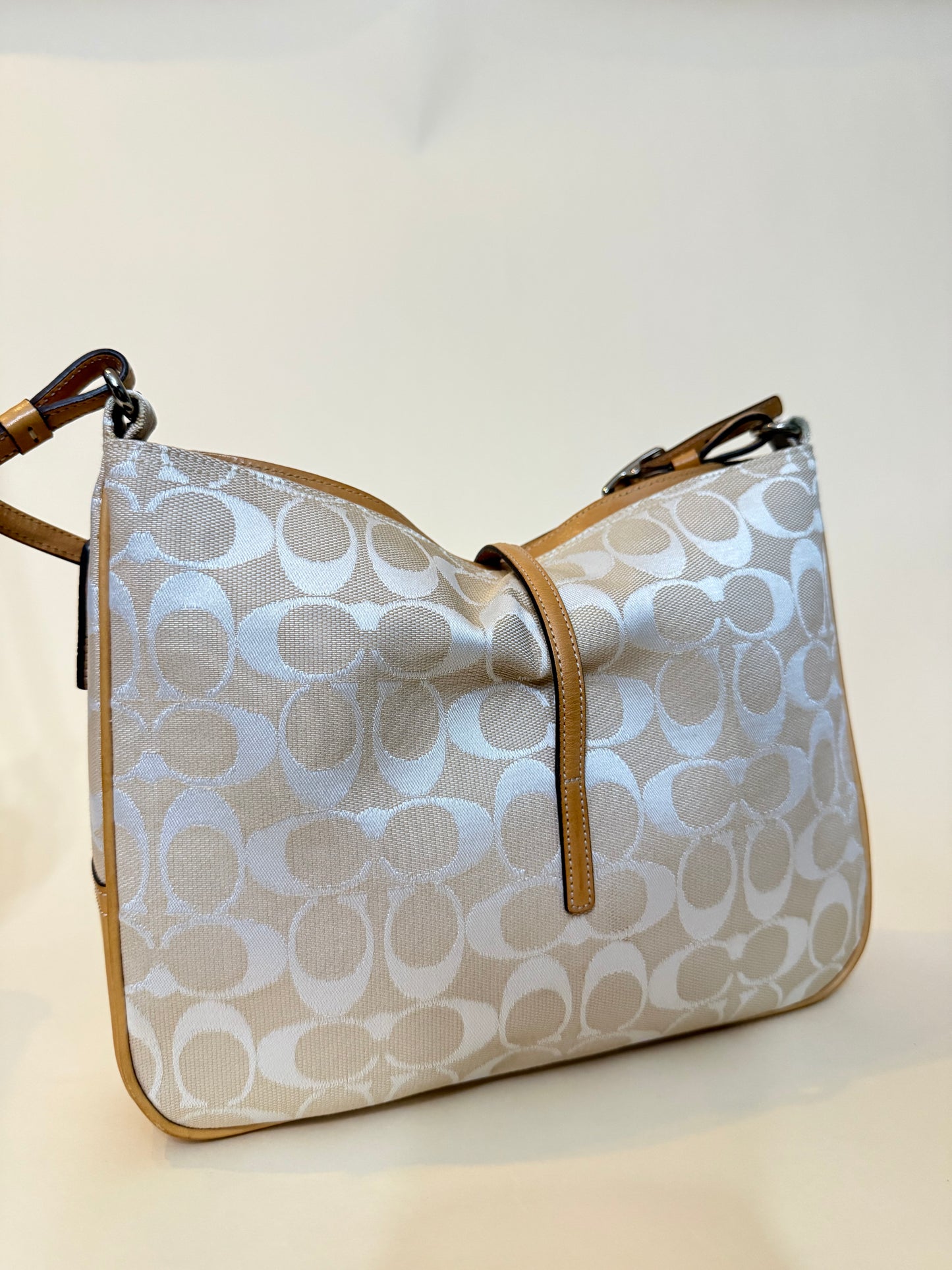 Coach Hampton Clip in Ivory/Cream