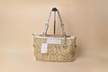 Coach Signature Gallery Turnlock Tote – Khaki/Ivory
