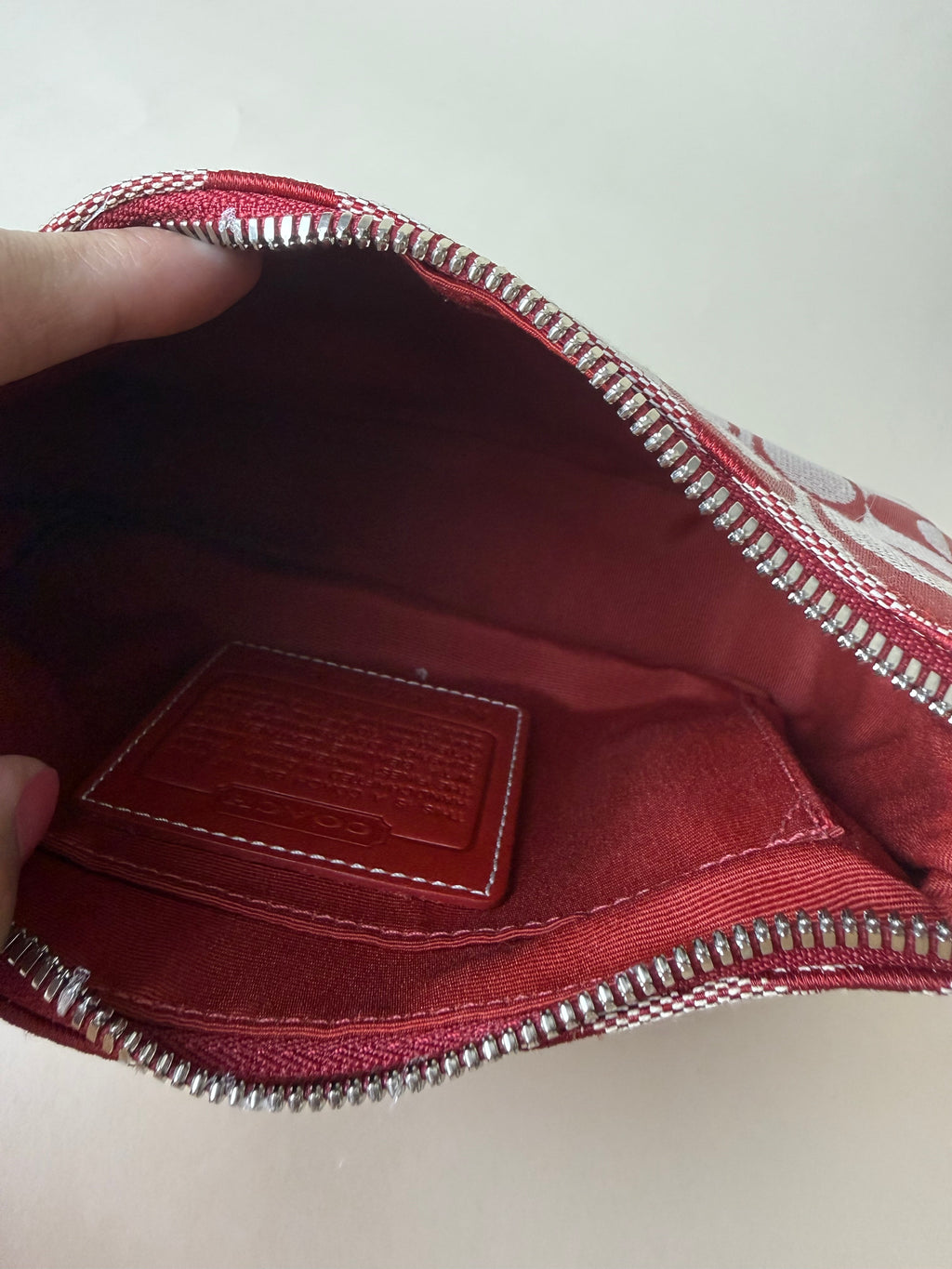 Coach Demi Pochette Mini Signature - Red