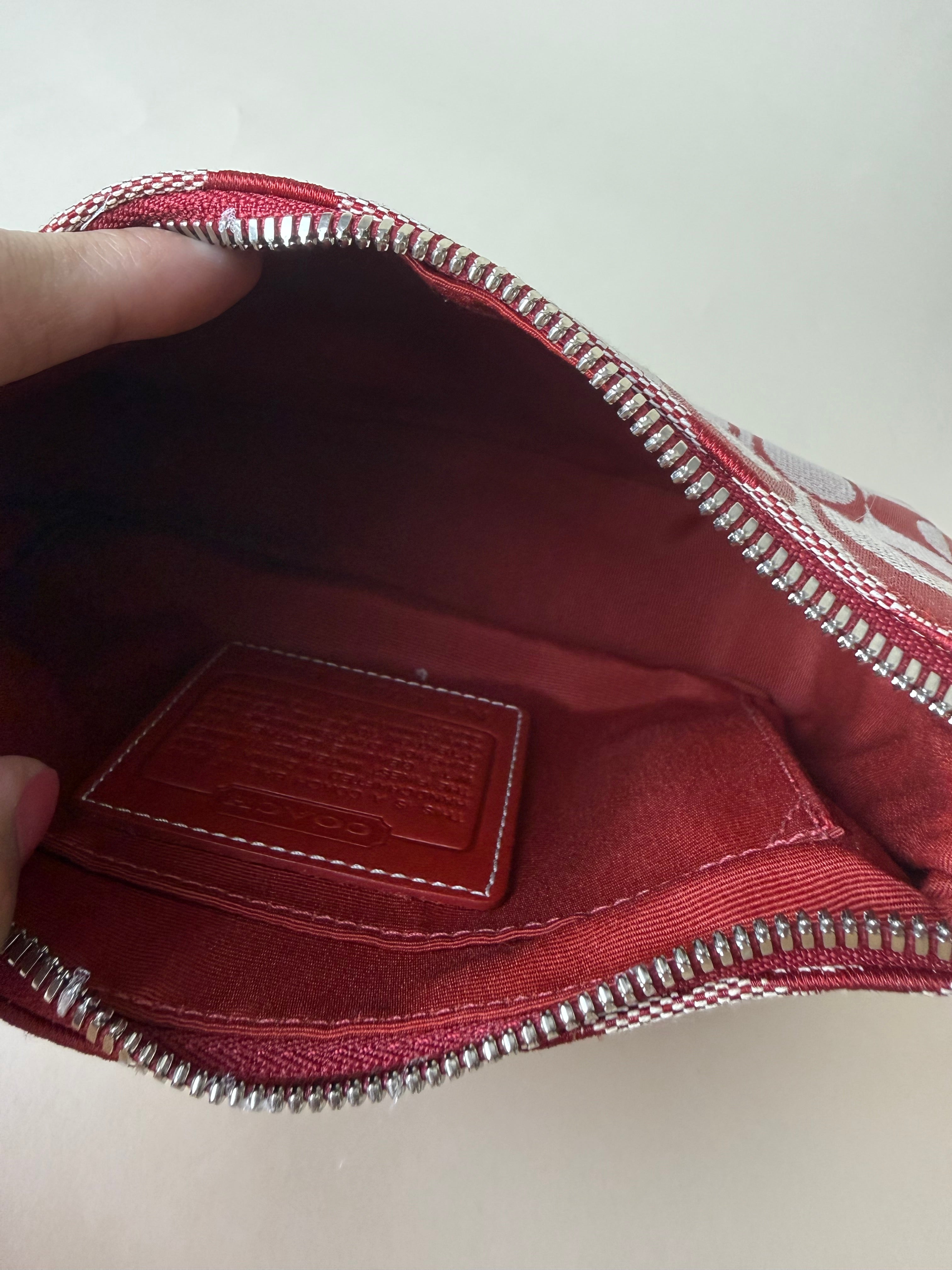 Coach Demi Pochette Mini Signature - Red