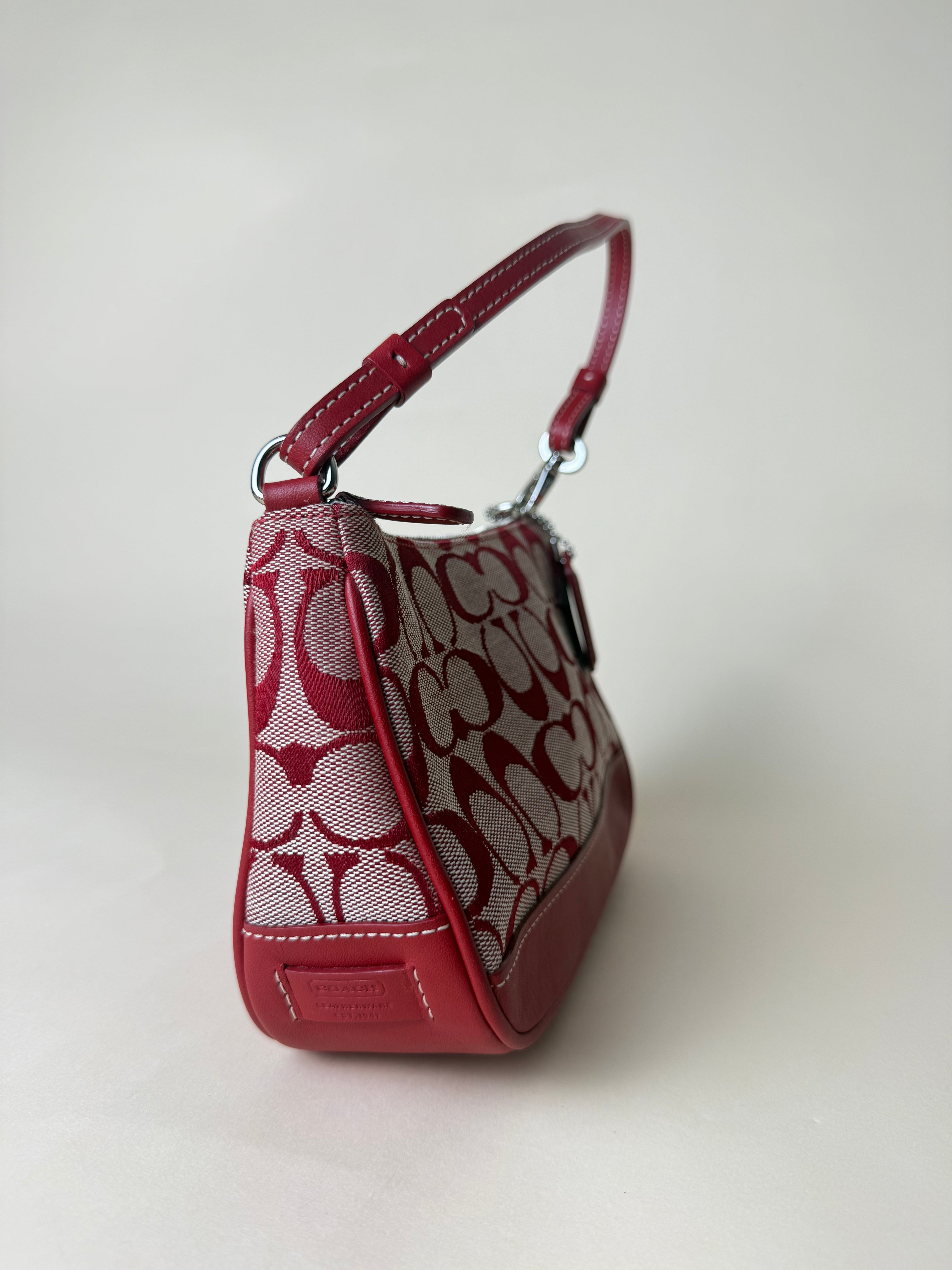 Coach Demi Pochette Mini Signature - Red