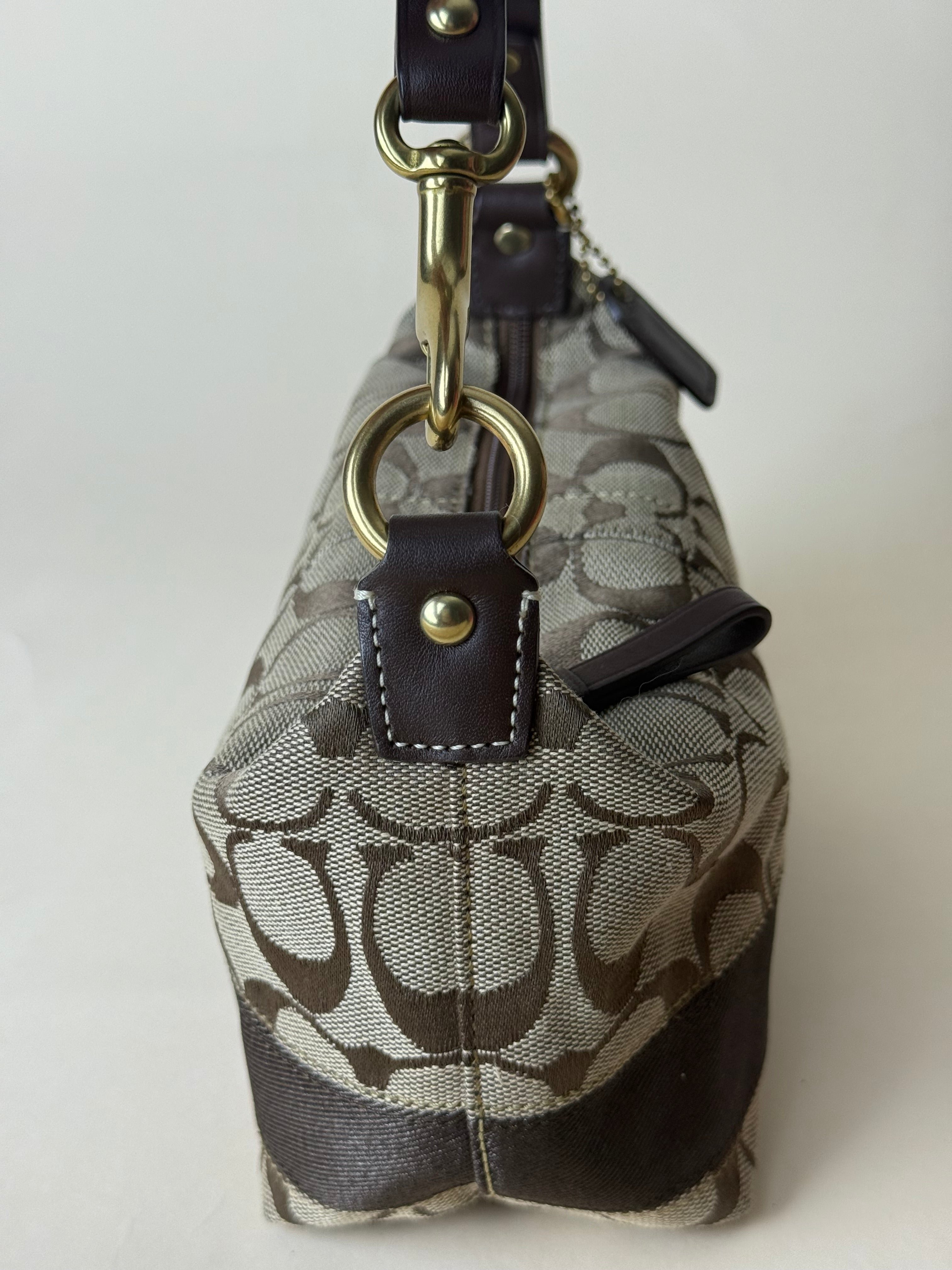 バッグ COACH Signature 2WAY Mini Shoulder Brown Coach Signature Mini Zip Shoulder Bag - Brown – Frances Co