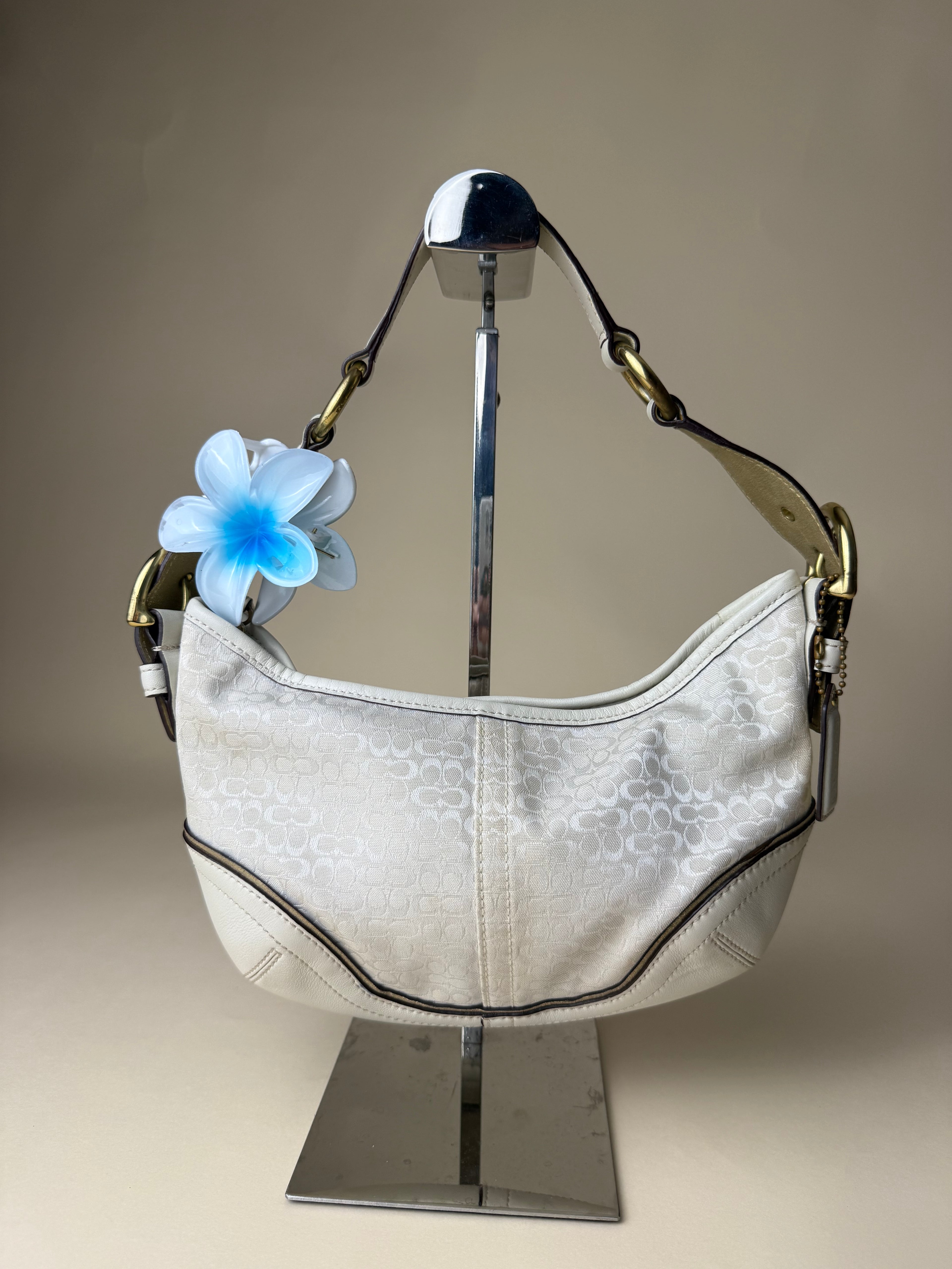 Coach mini hobo in white