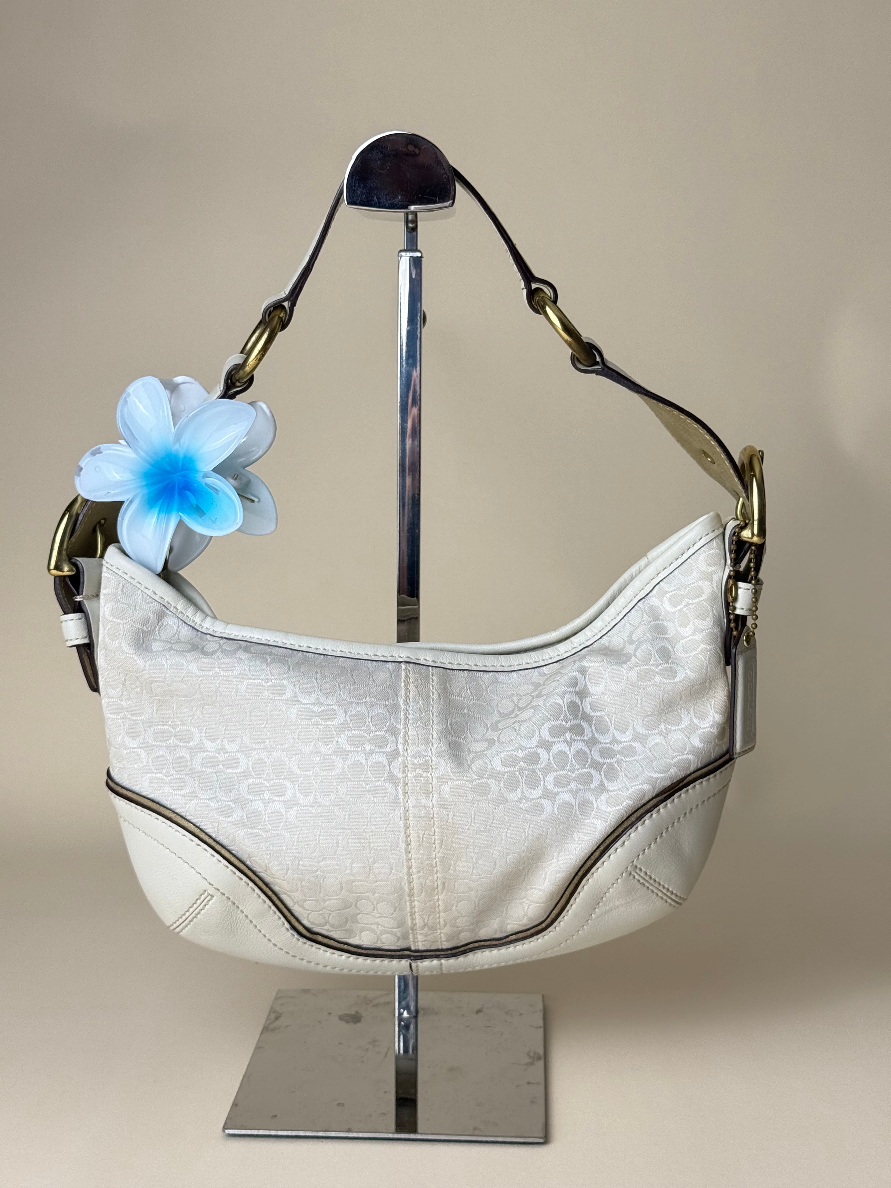 Coach mini hobo in white