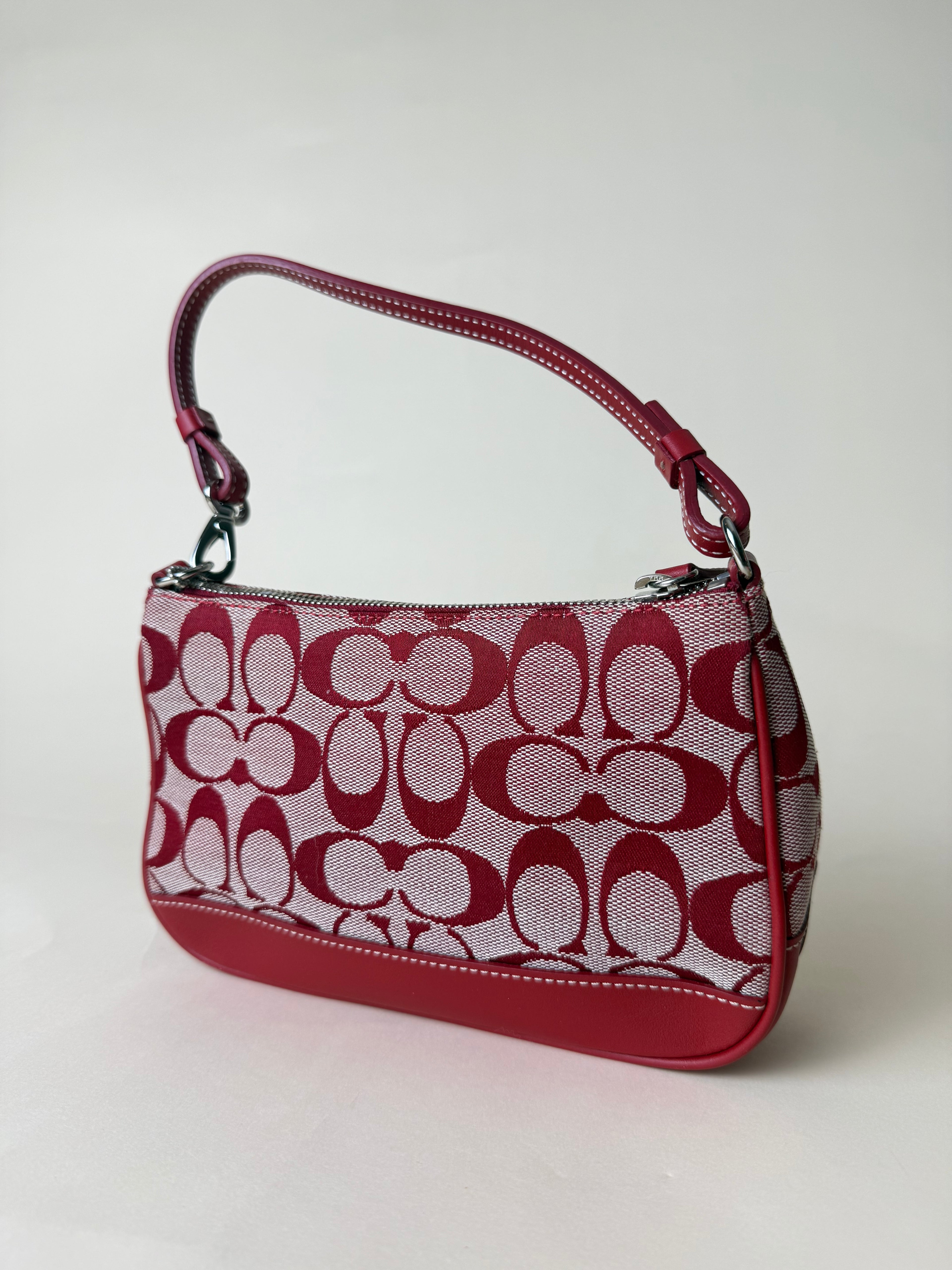 Coach Demi Pochette Mini Signature - Red