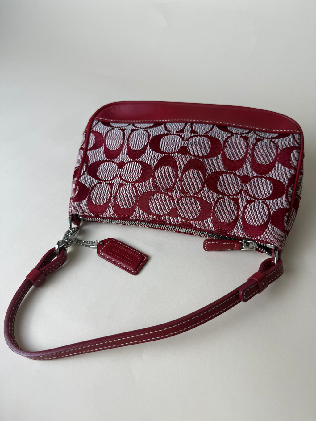 Coach Demi Pochette Mini Signature - Red