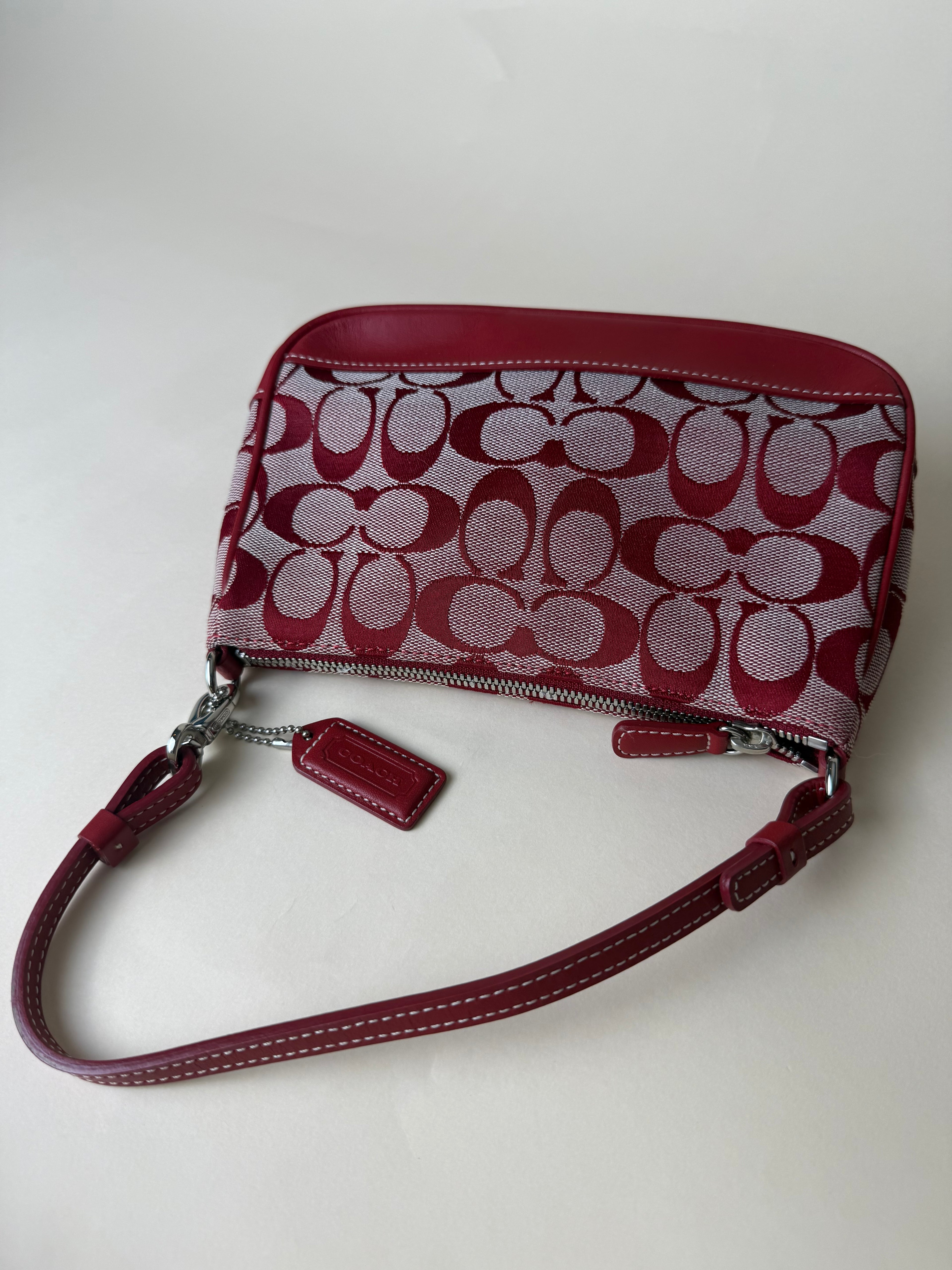 Coach Demi Pochette Mini Signature - Red