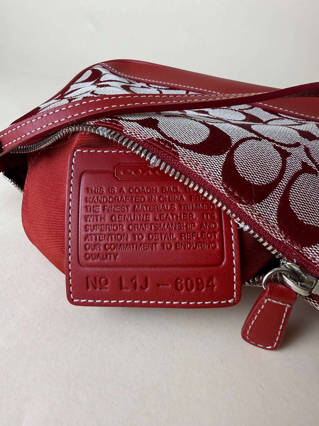Coach Demi Pochette Mini Signature - Red