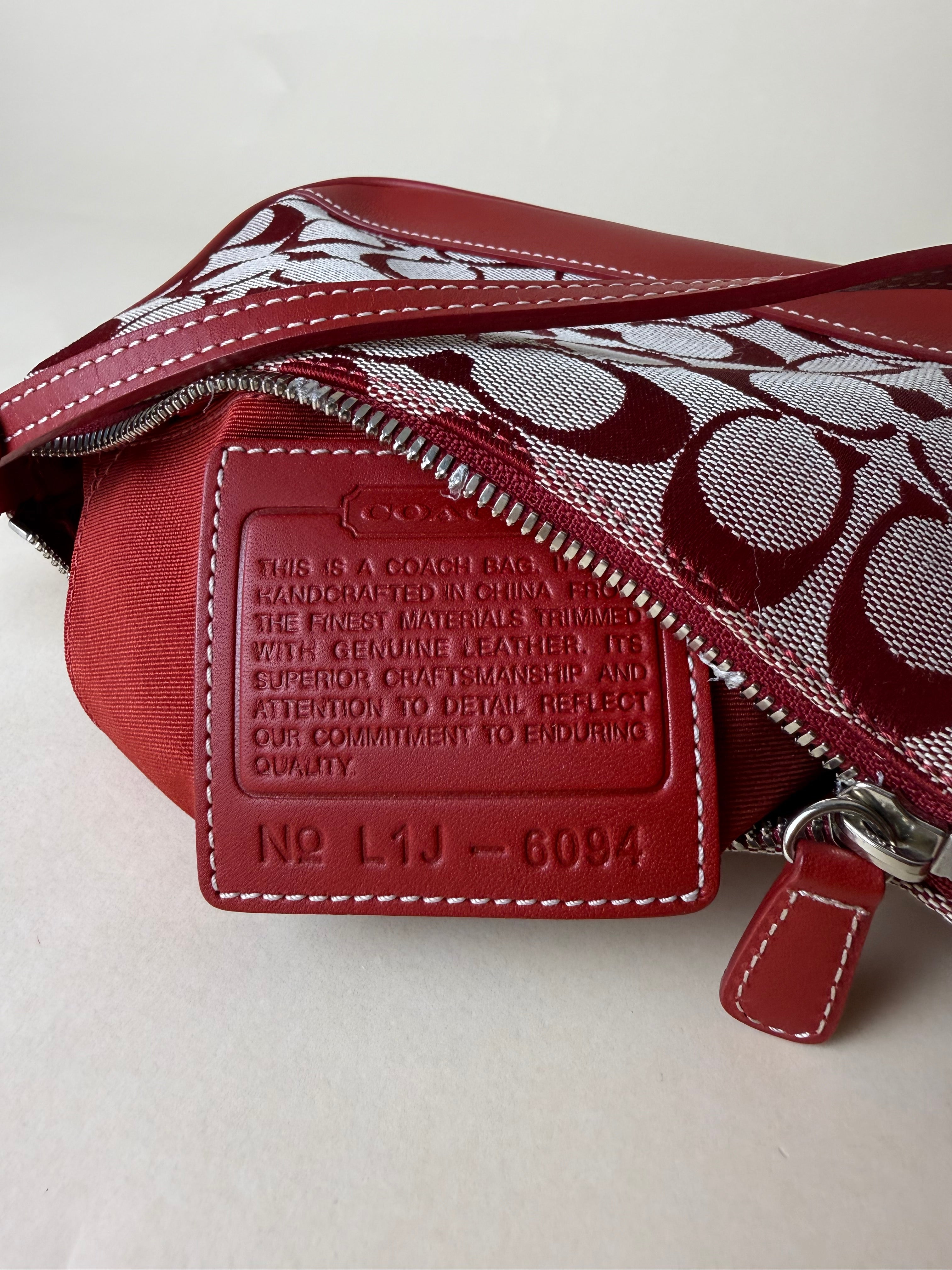 Coach Demi Pochette Mini Signature - Red