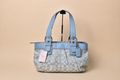 Coach Signature Soho Pleated Tote – Baby Blue