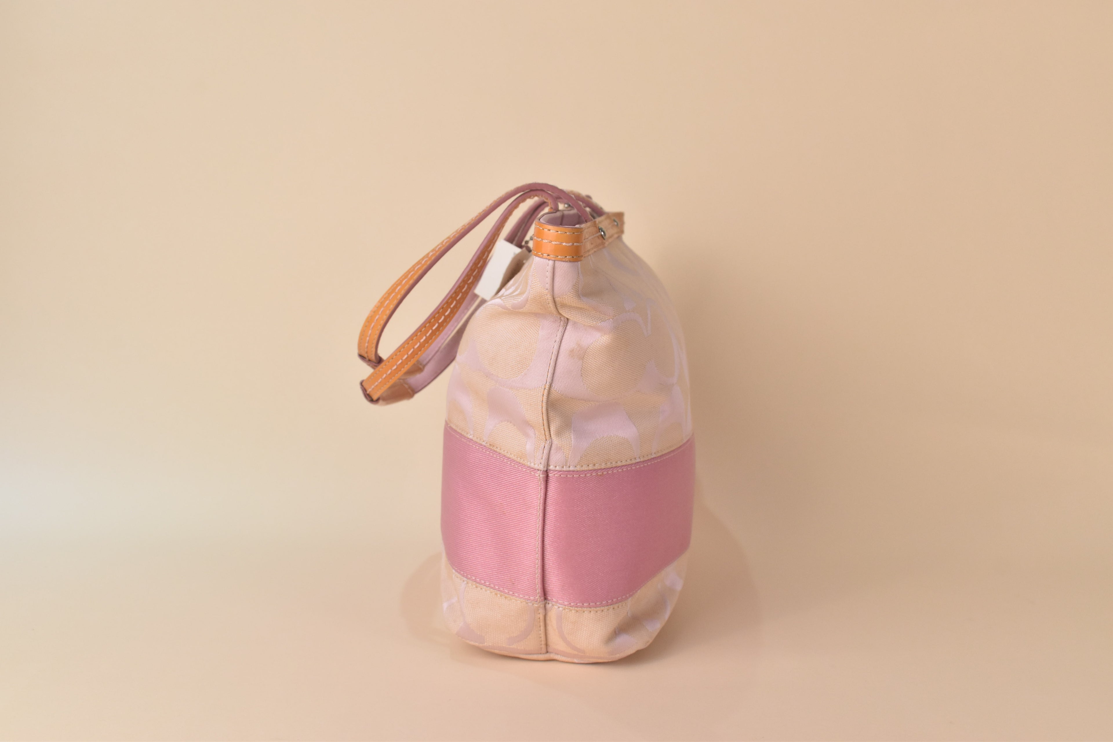 Coach Signature Stripe Tote – Pink Multi