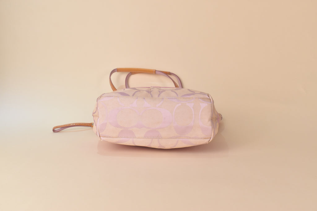 Coach Signature Stripe Tote – Pink Multi