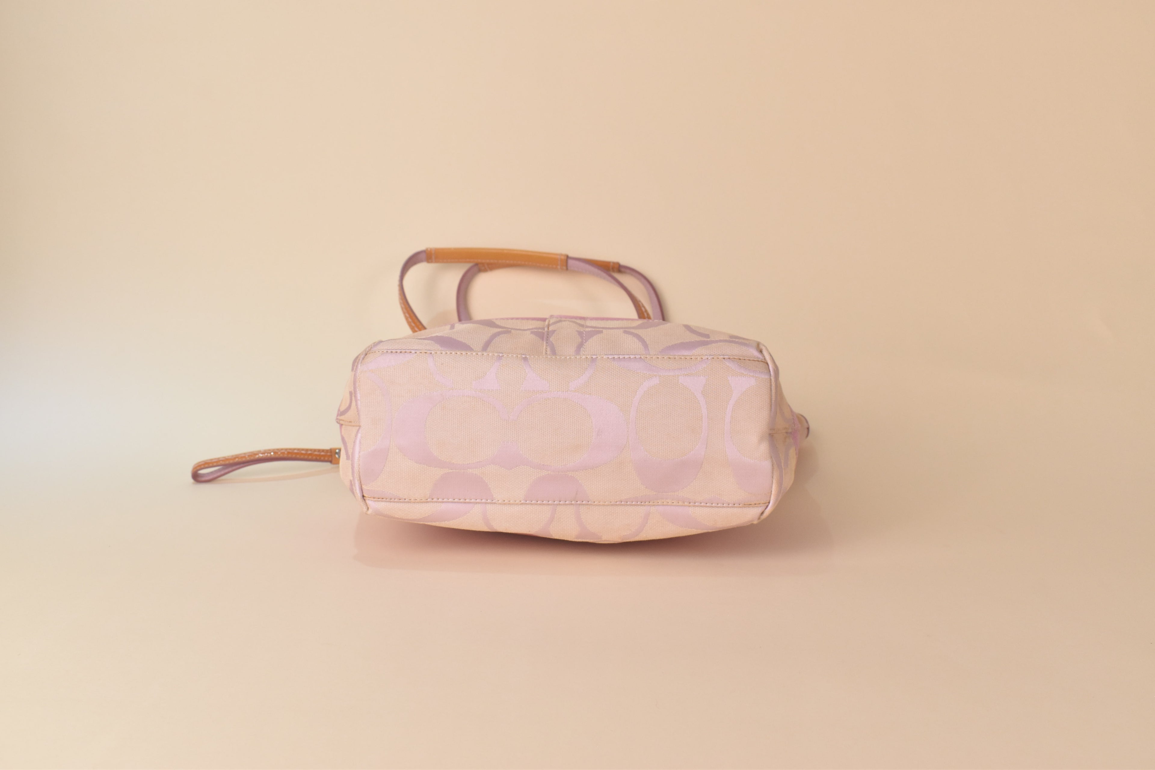 Coach Signature Stripe Tote – Pink Multi