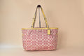Coach Signature Multifunction Tote – Pink/Yellow