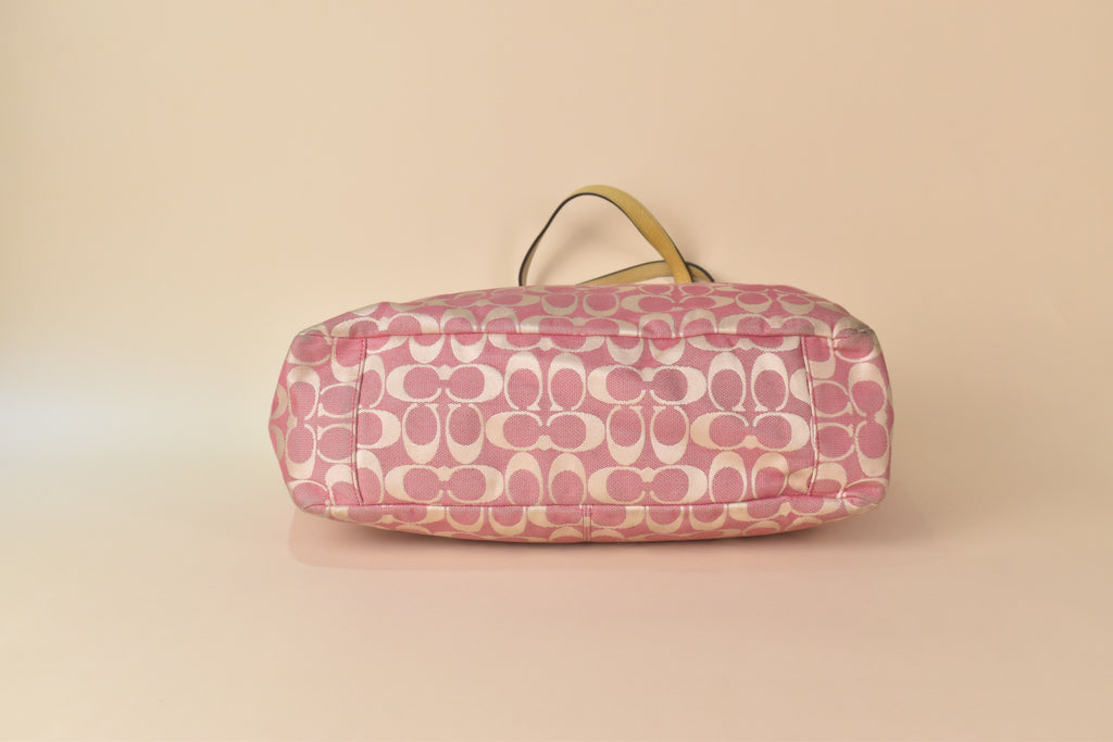 Coach Signature Multifunction Tote – Pink/Yellow
