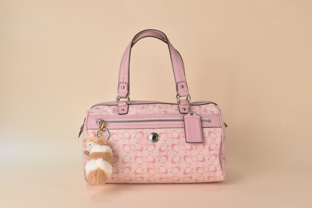 Coach Poppy Op Art Glam Satchel – Pink