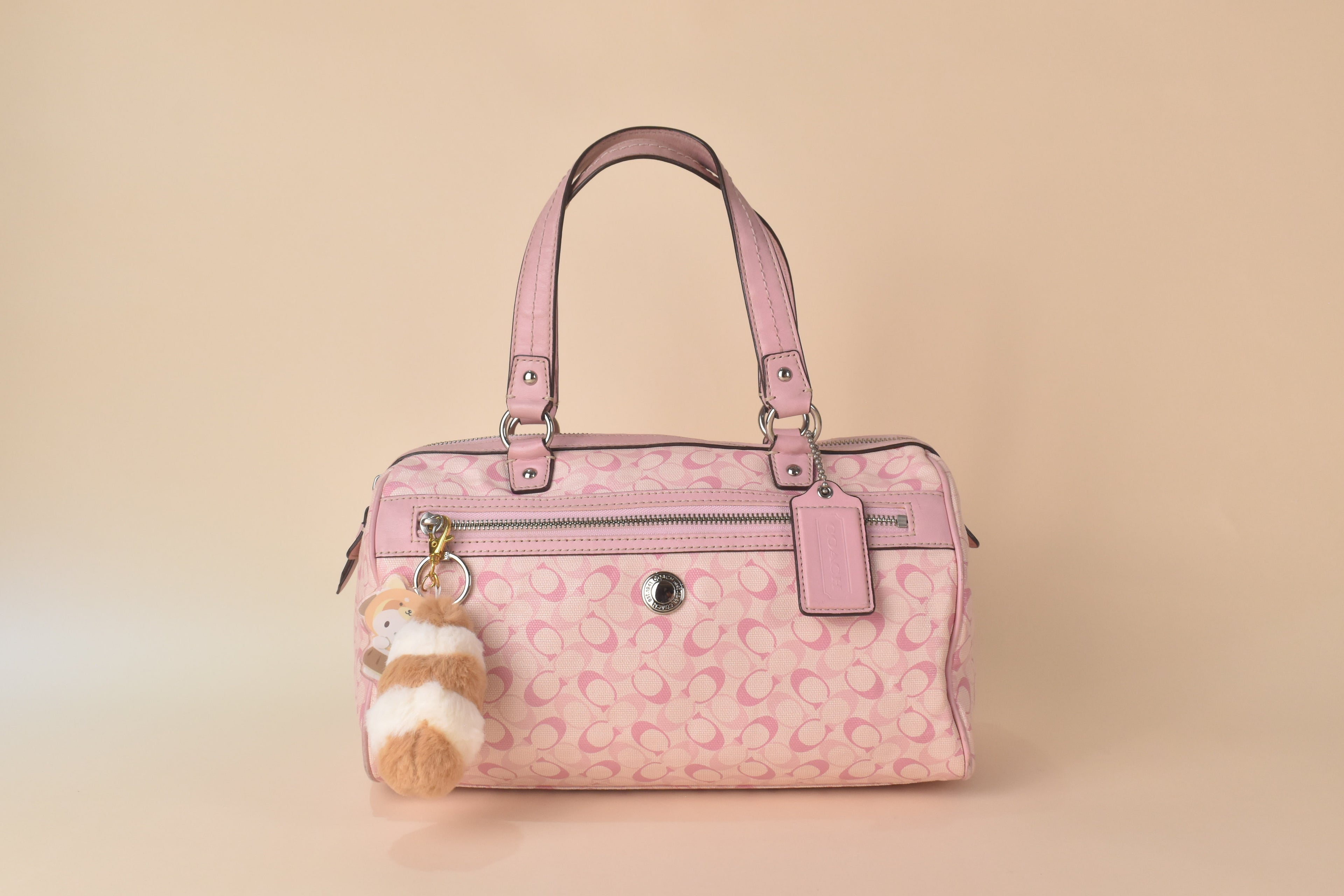 Coach Poppy Op Art Glam Satchel – Pink