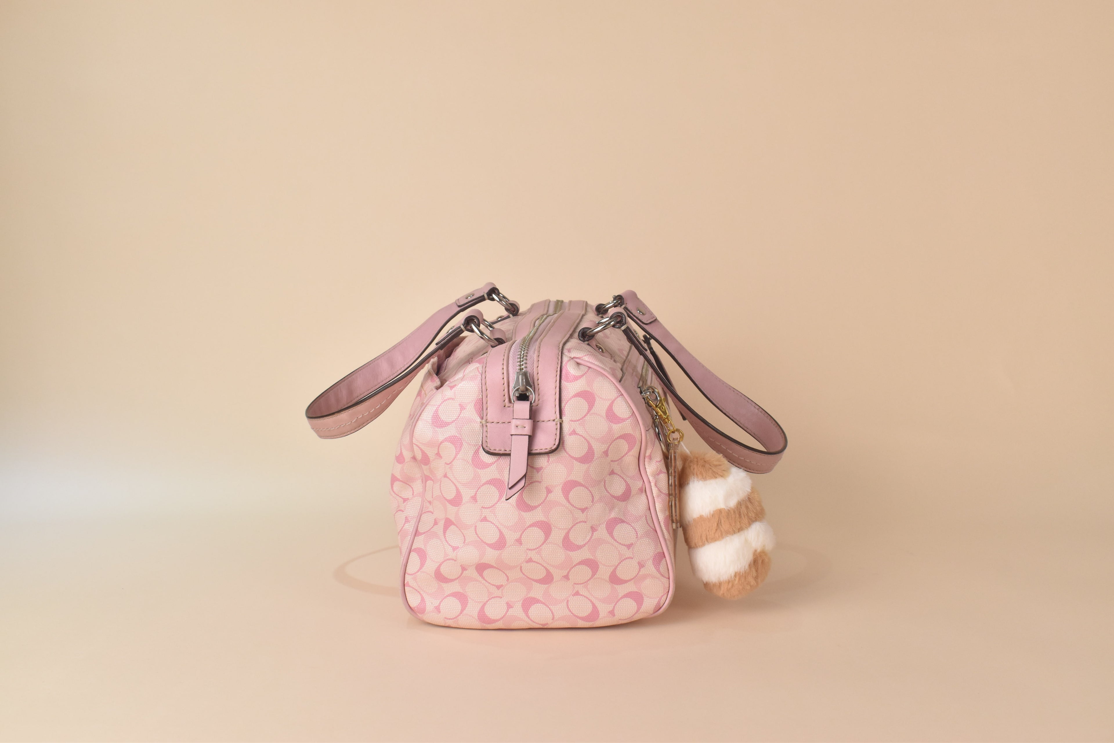 Coach Poppy Op Art Glam Satchel – Pink