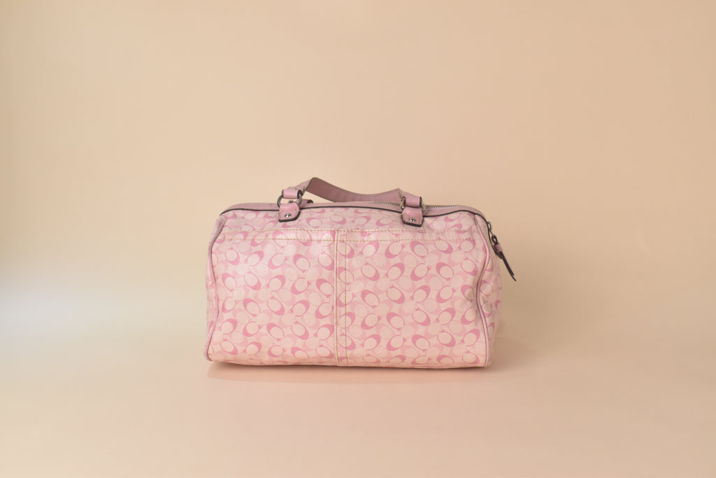 Coach Poppy Op Art Glam Satchel – Pink