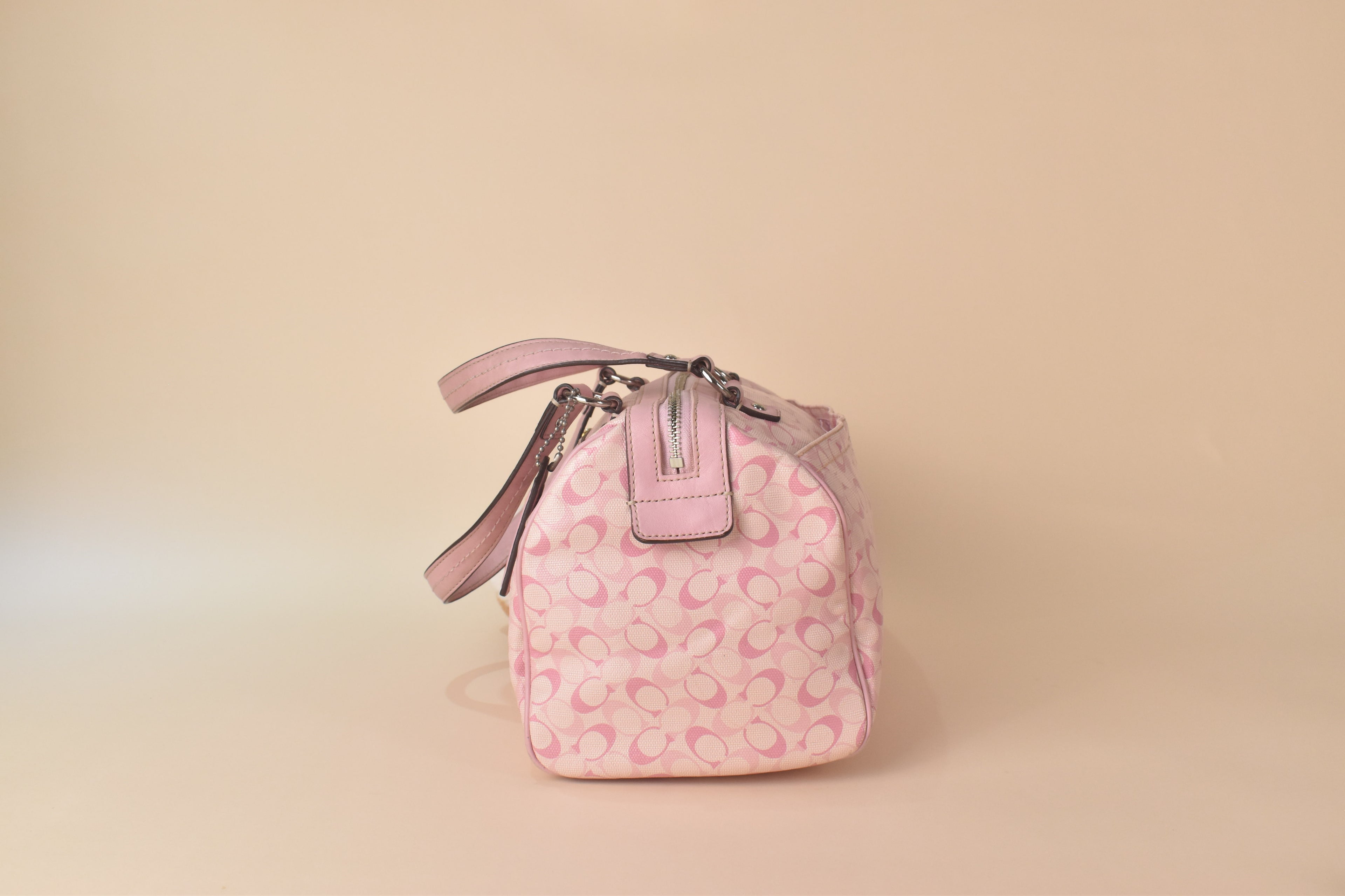 Coach Poppy Op Art Glam Satchel – Pink