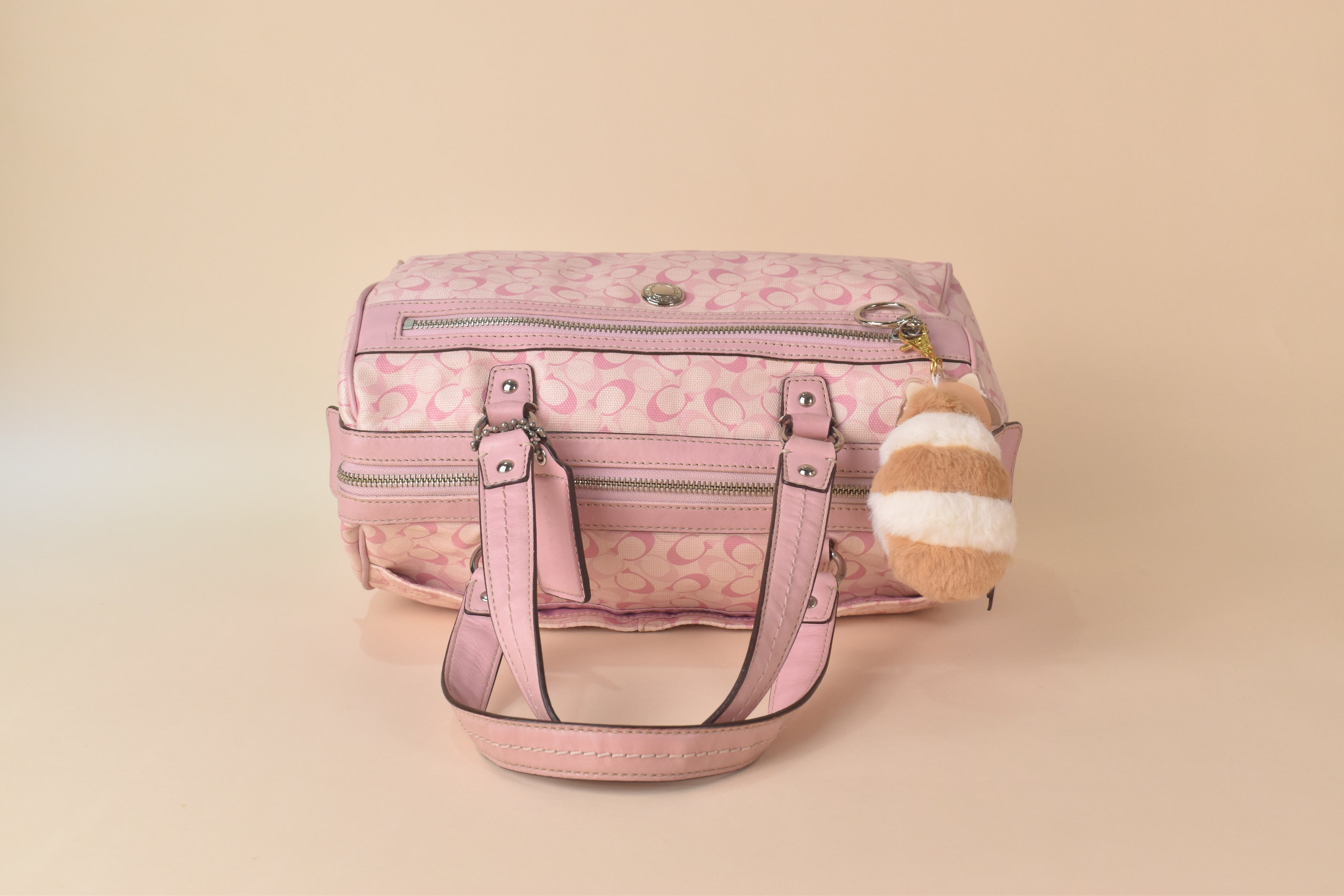 Coach Poppy Op Art Glam Satchel – Pink
