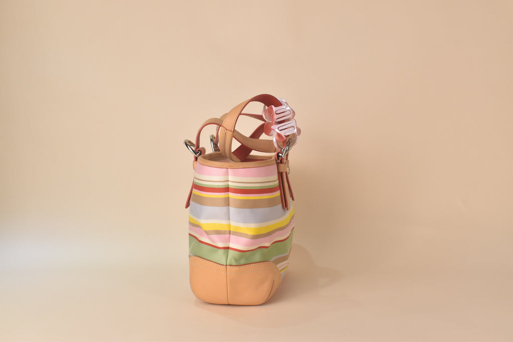 Coach Hamptons Weekend Stripe Tote - Multi