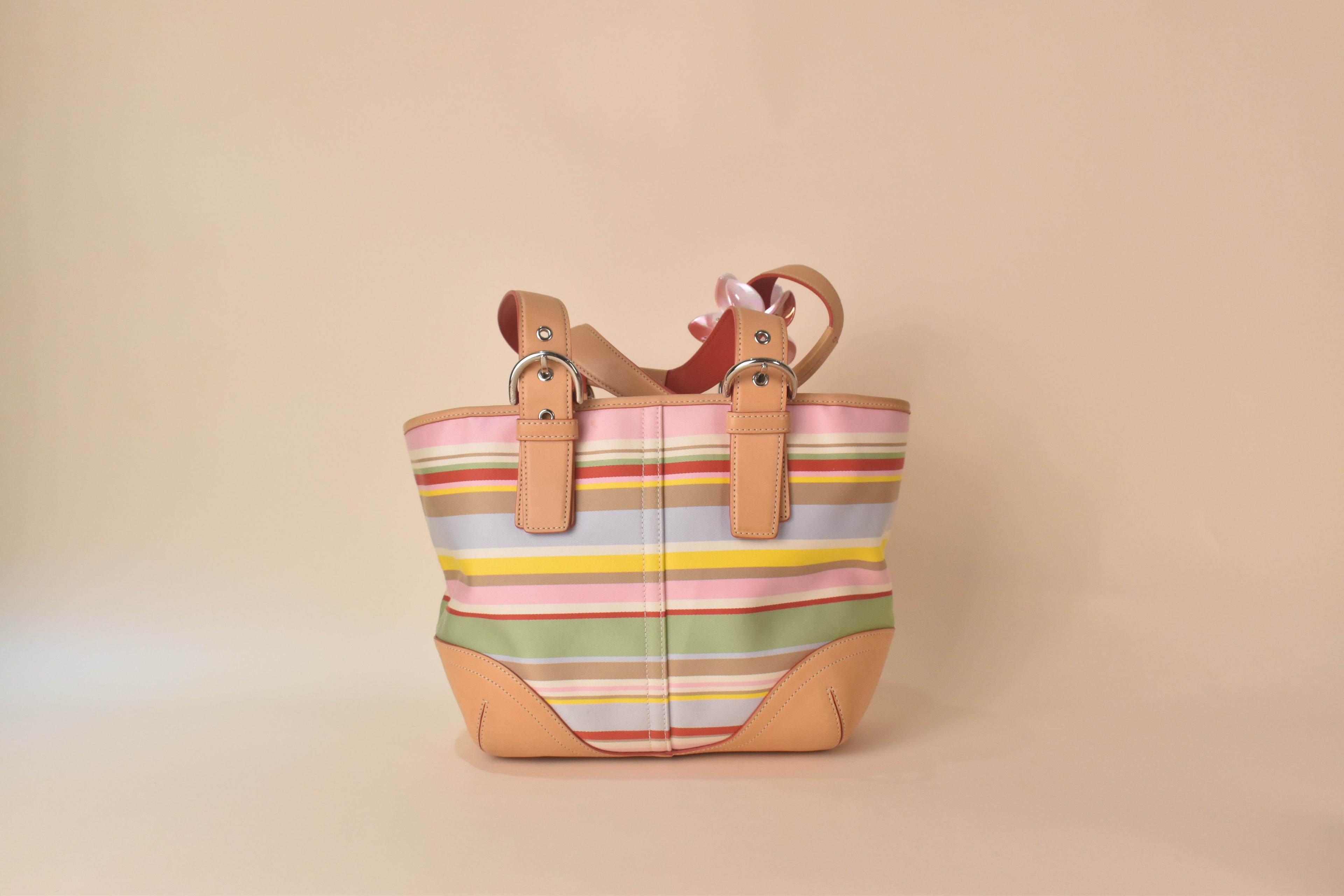 Coach Hamptons Weekend Stripe Tote - Multi