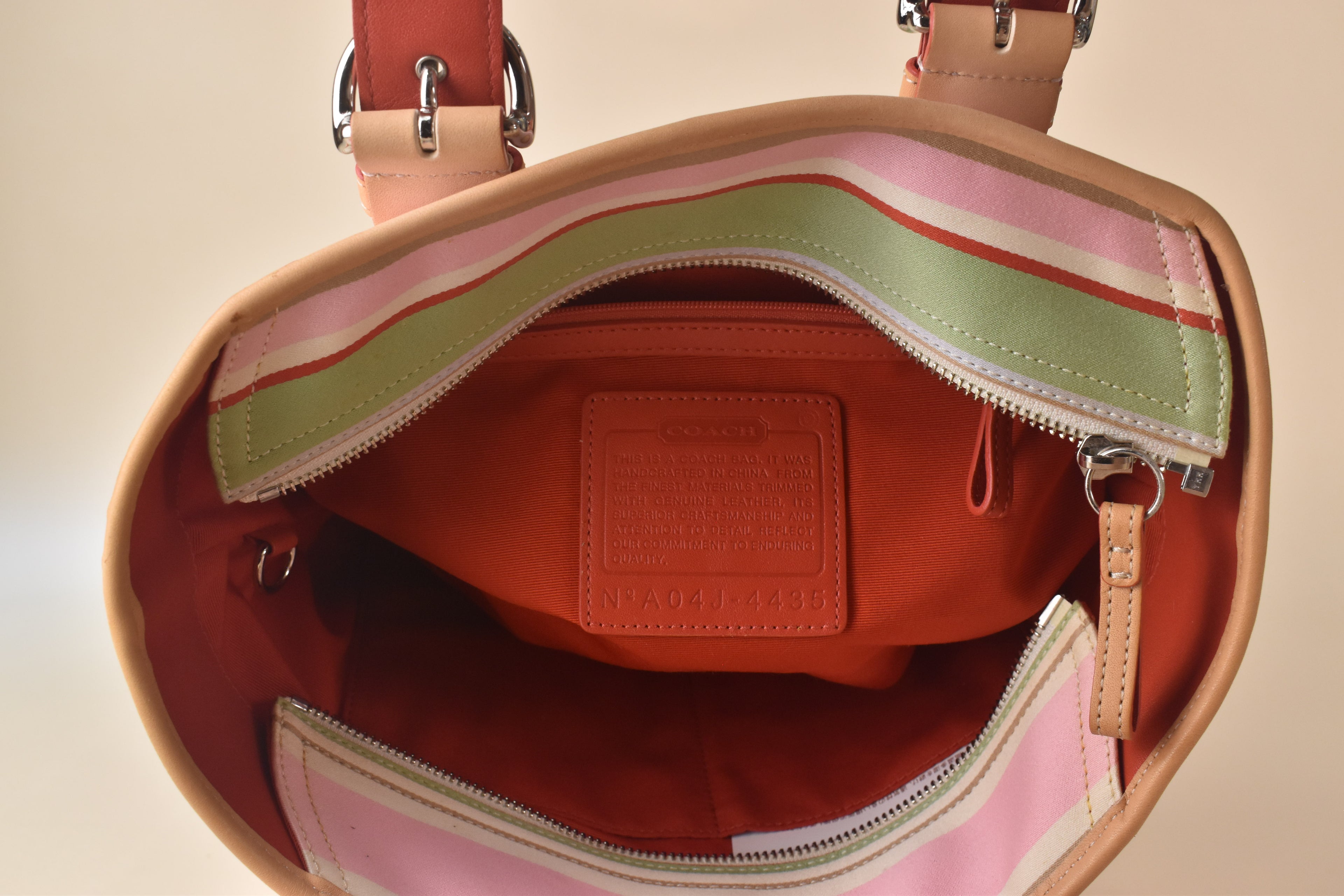 Coach Hamptons Weekend Stripe Tote - Multi