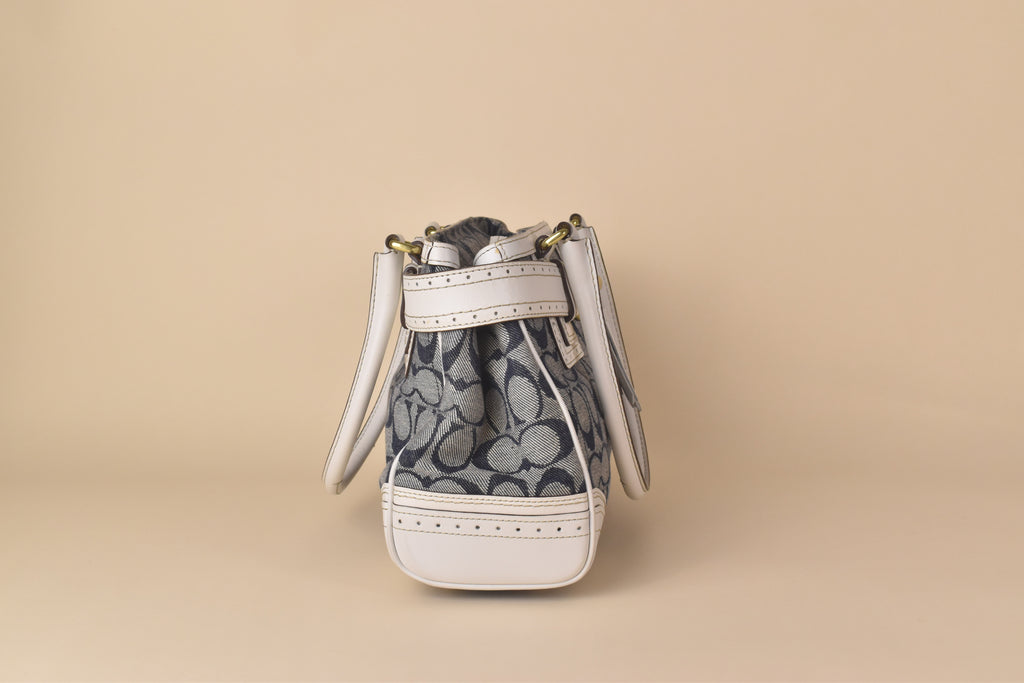 Coach Signature Hampton Carryall – Blue/White
