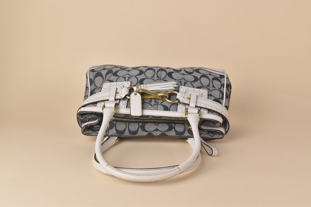 Coach Signature Hampton Carryall – Blue/White
