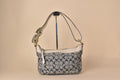 Coach Signature Denim Convertible Hobo – Blue/White