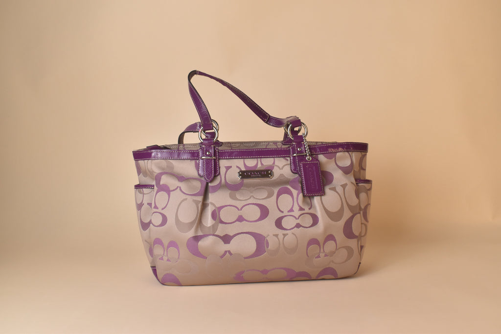 Coach Op Art Glam Optic Tote – Lilac/Purple