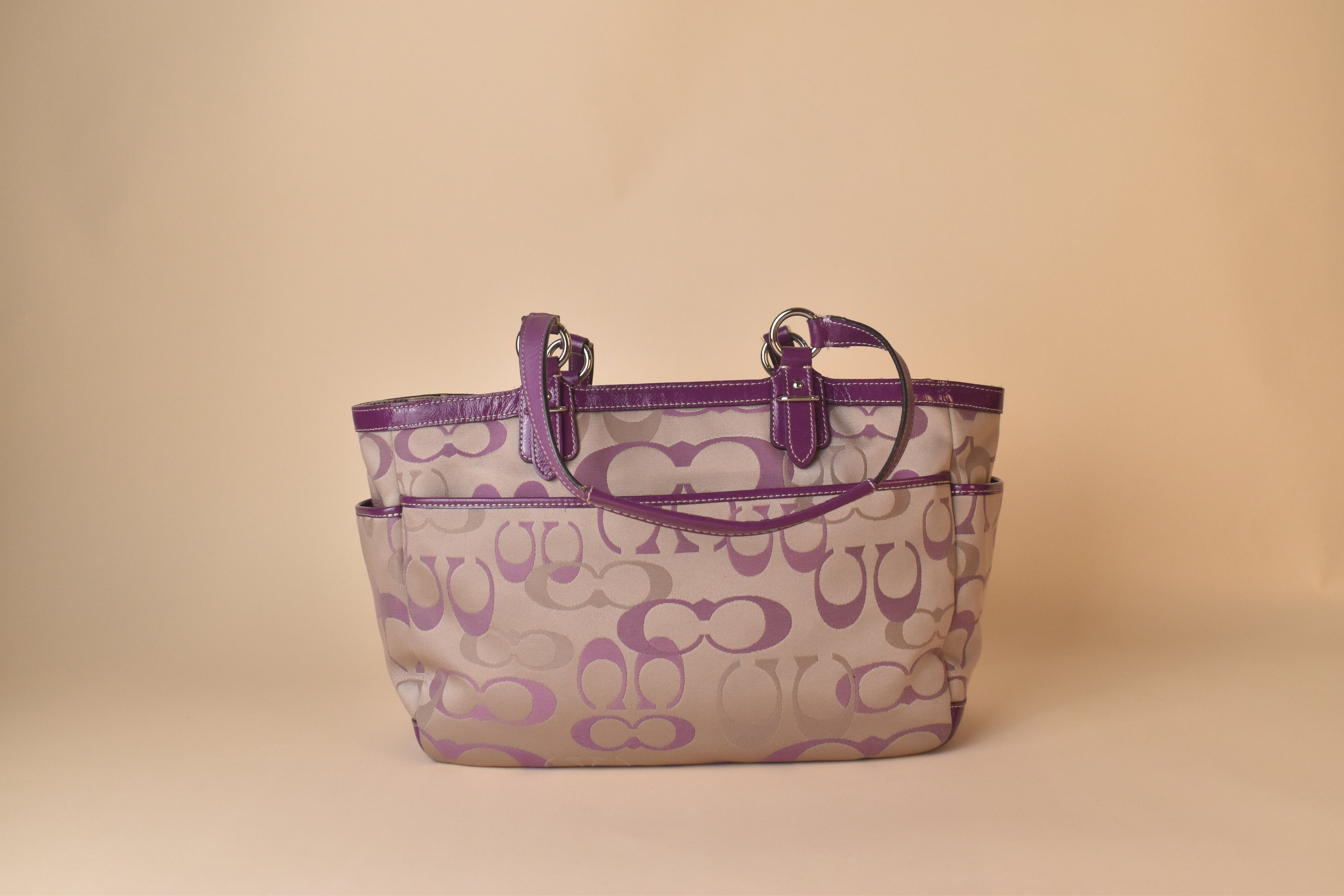 Coach Op Art Glam Optic Tote – Lilac/Purple
