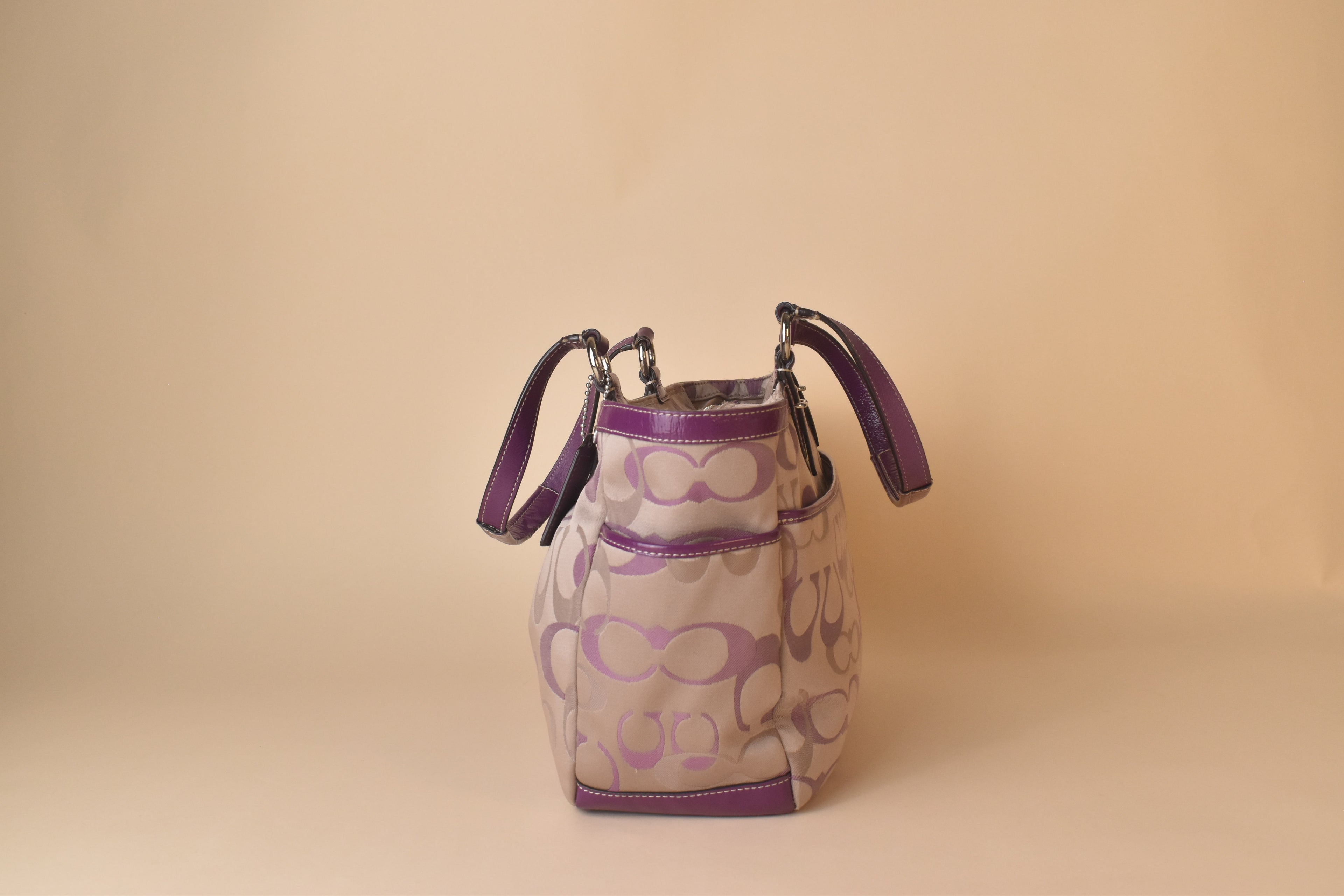 Coach Op Art Glam Optic Tote – Lilac/Purple