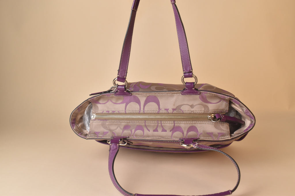 Coach Op Art Glam Optic Tote – Lilac/Purple