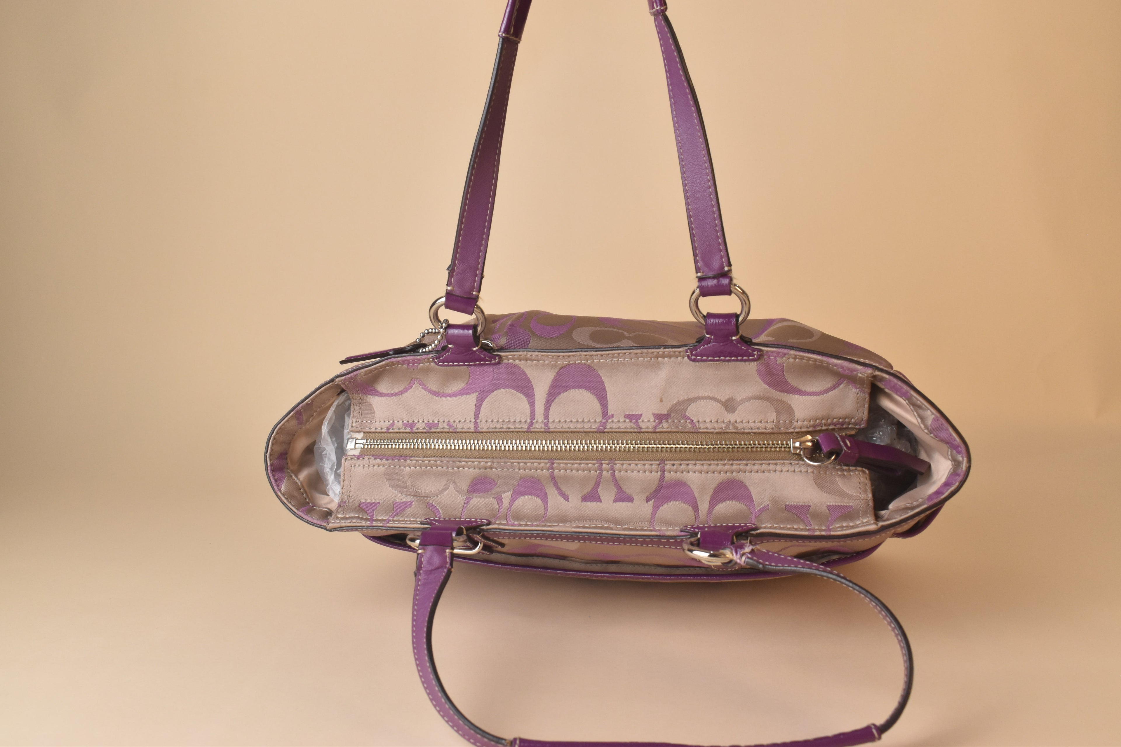 Coach Op Art Glam Optic Tote – Lilac/Purple