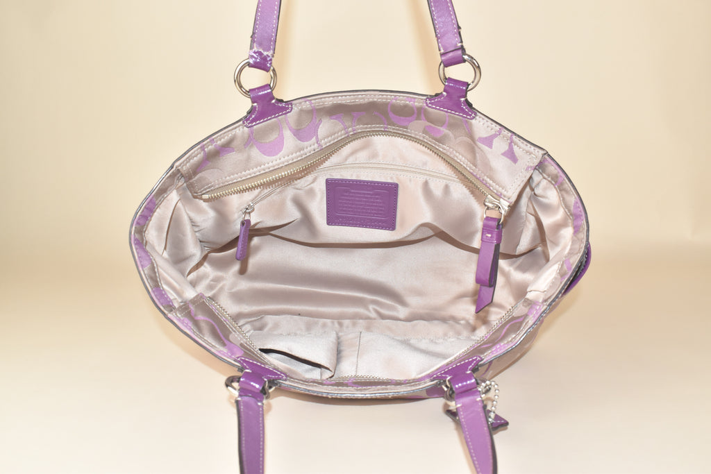Coach Op Art Glam Optic Tote – Lilac/Purple