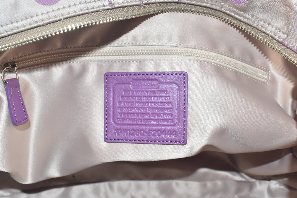 Coach Op Art Glam Optic Tote – Lilac/Purple