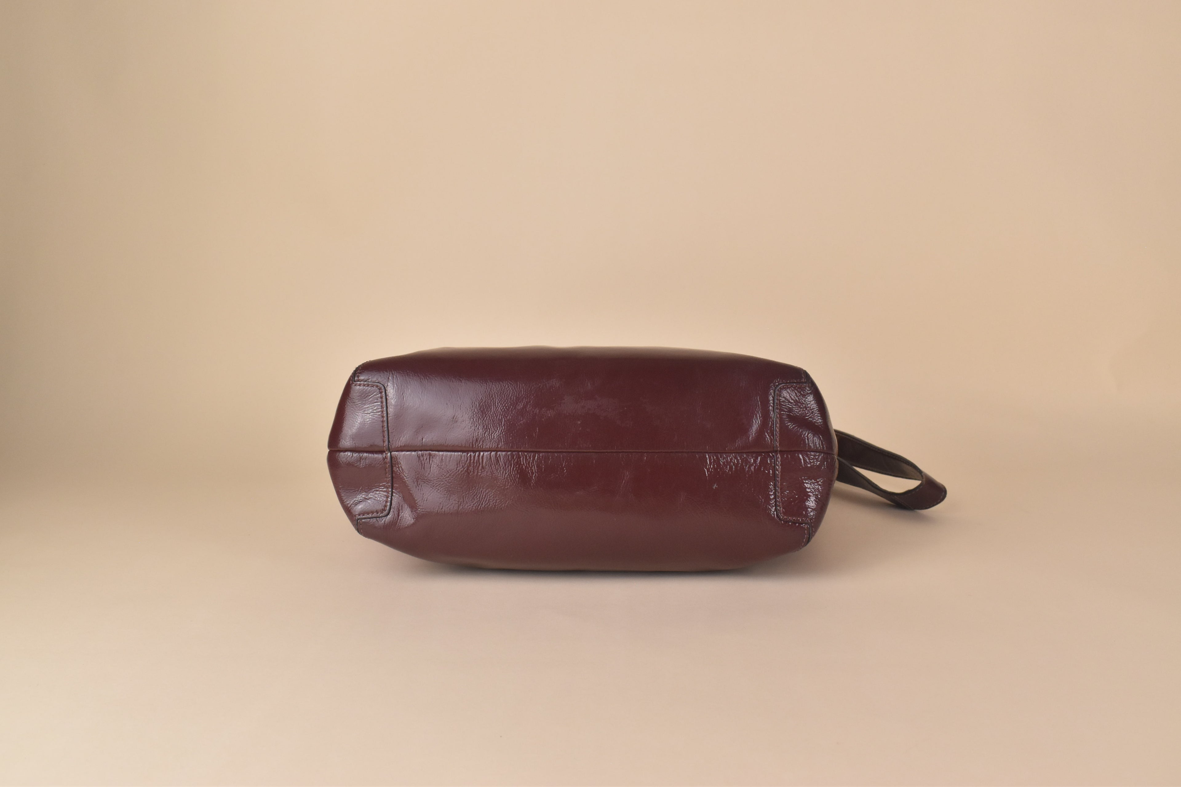Coach Signature Lurex Convertible Hobo – Burgundy Metallic
