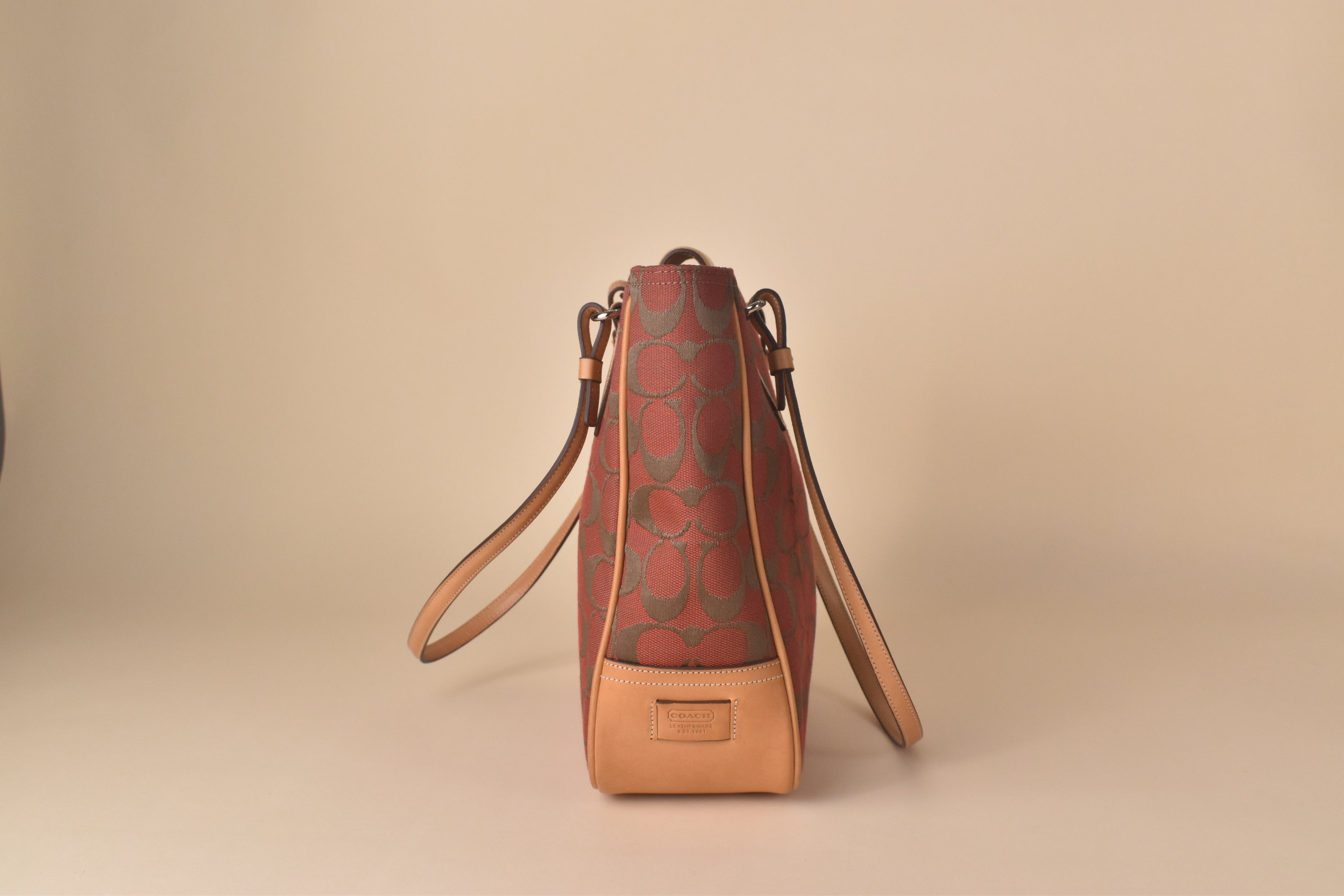 Coach Signature Tote – Rust Red