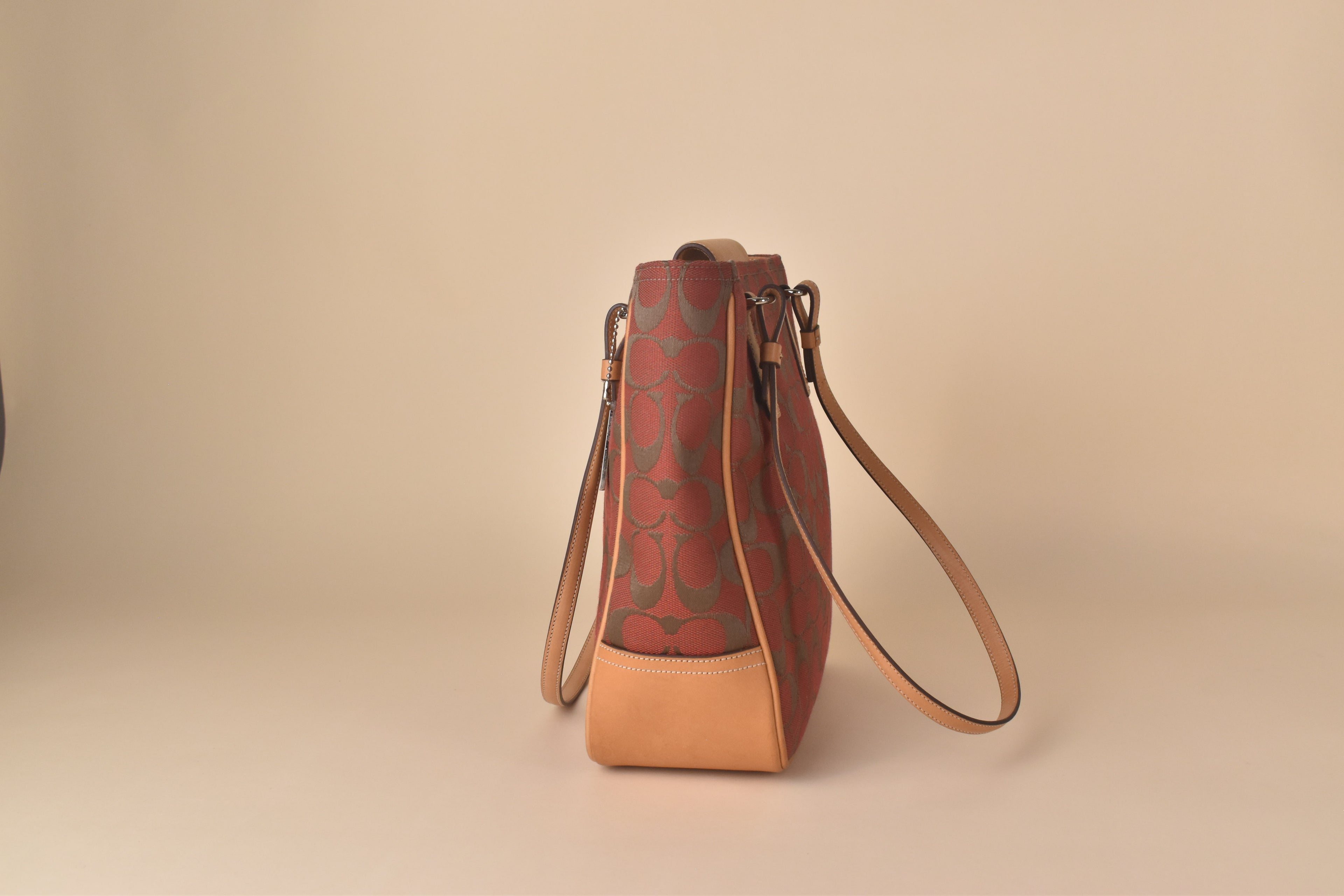 Coach Signature Tote – Rust Red