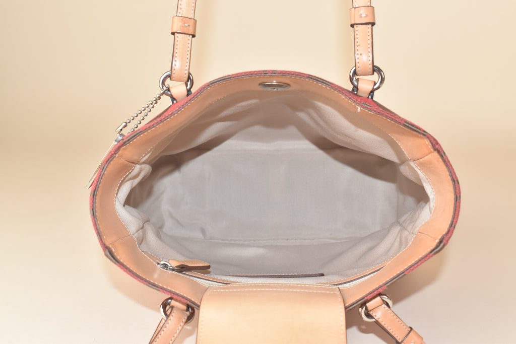 Coach Signature Tote – Rust Red