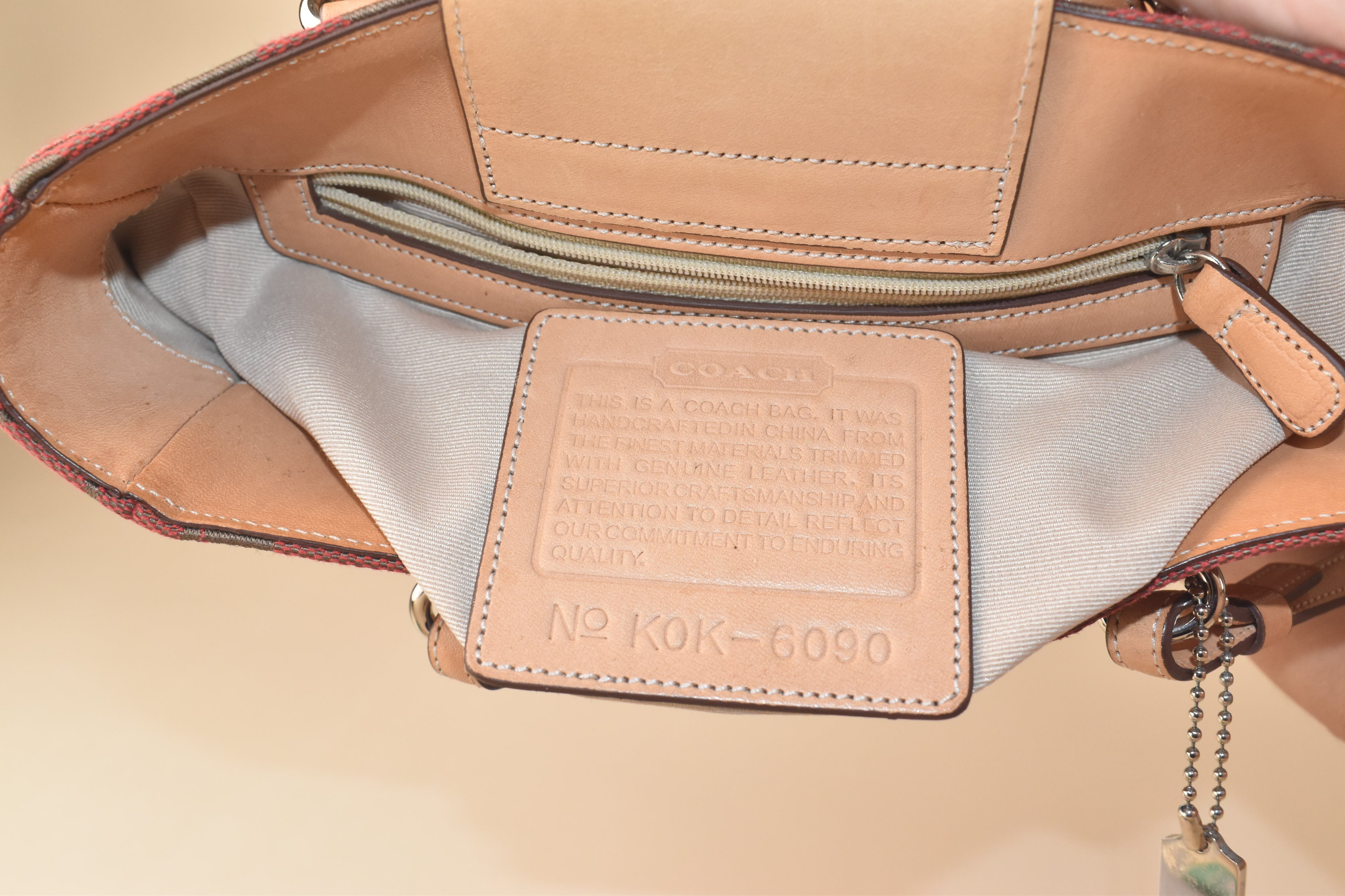 Coach Signature Tote – Rust Red
