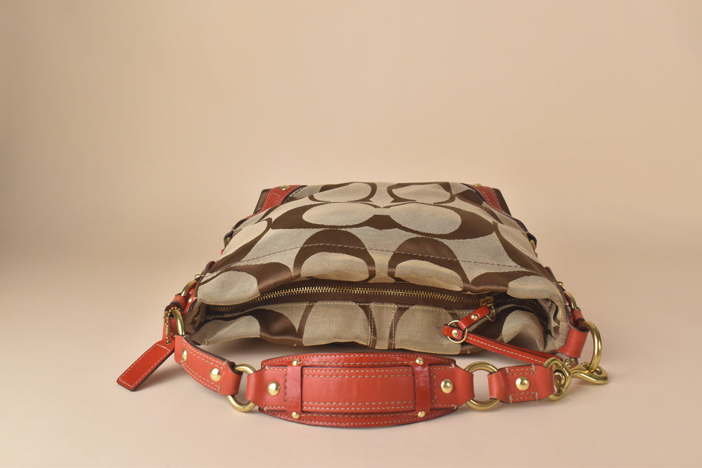 Coach Signature Carly Large Hobo – Red