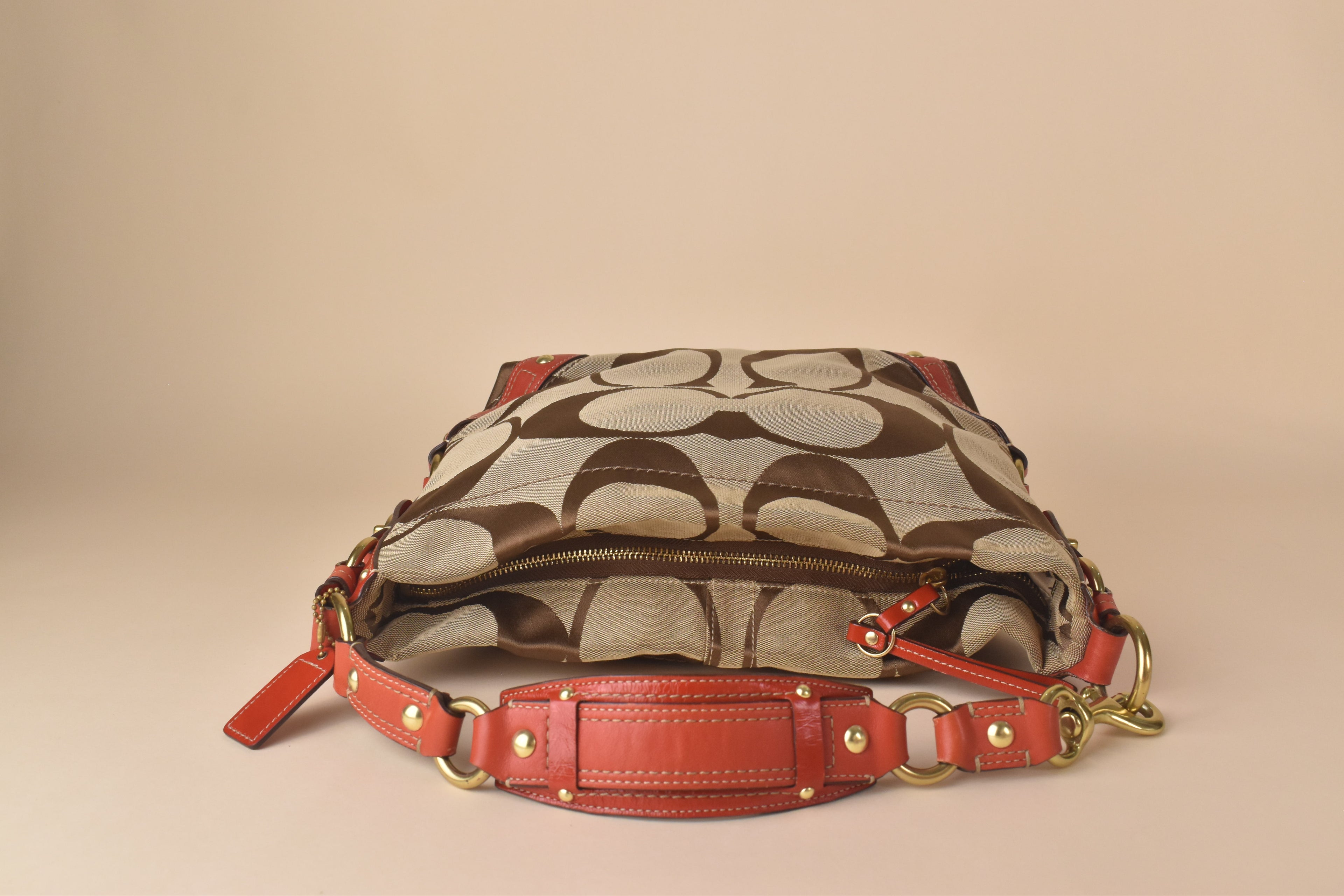 Coach Signature Carly Large Hobo – Red