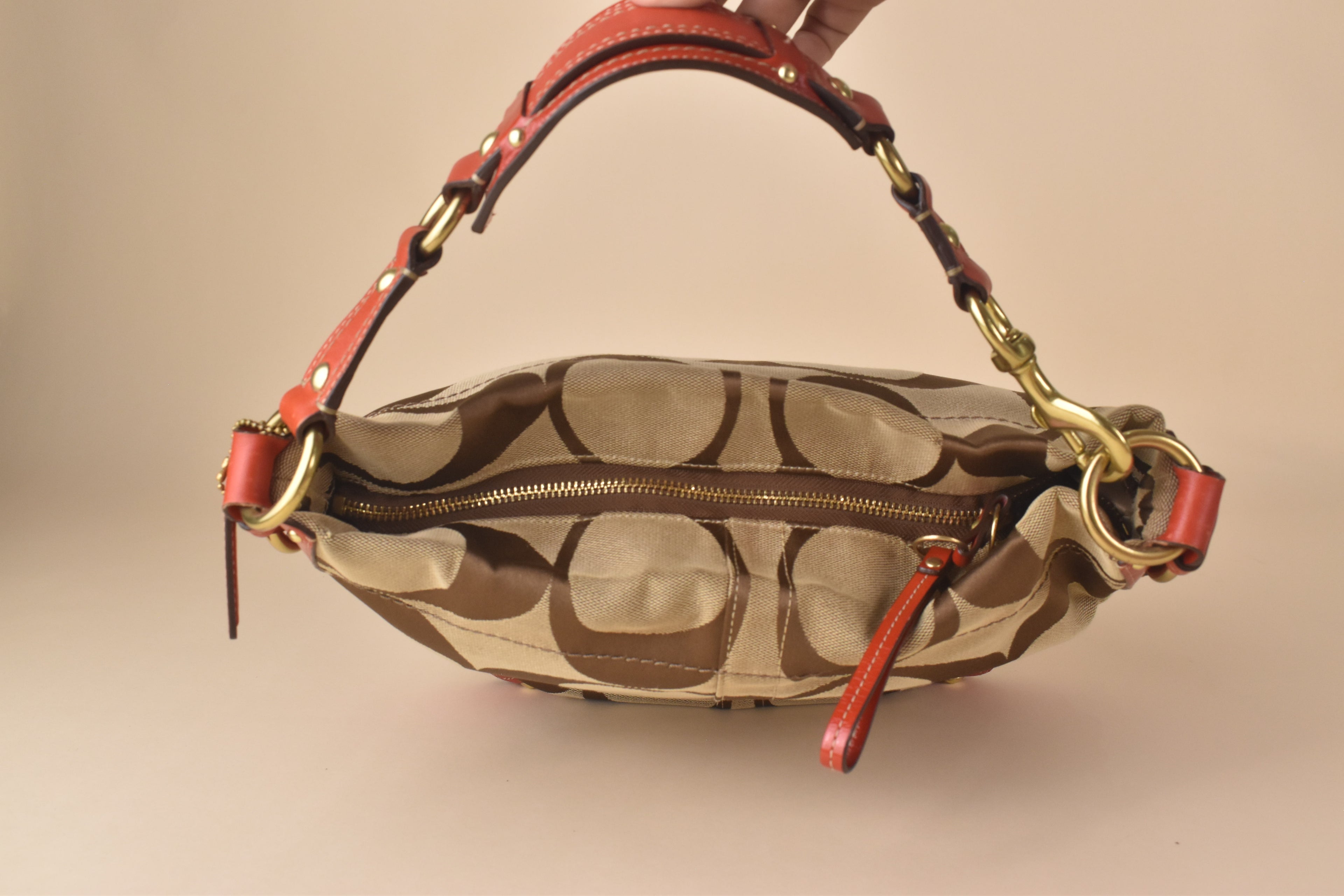 Coach Signature Carly Large Hobo – Red