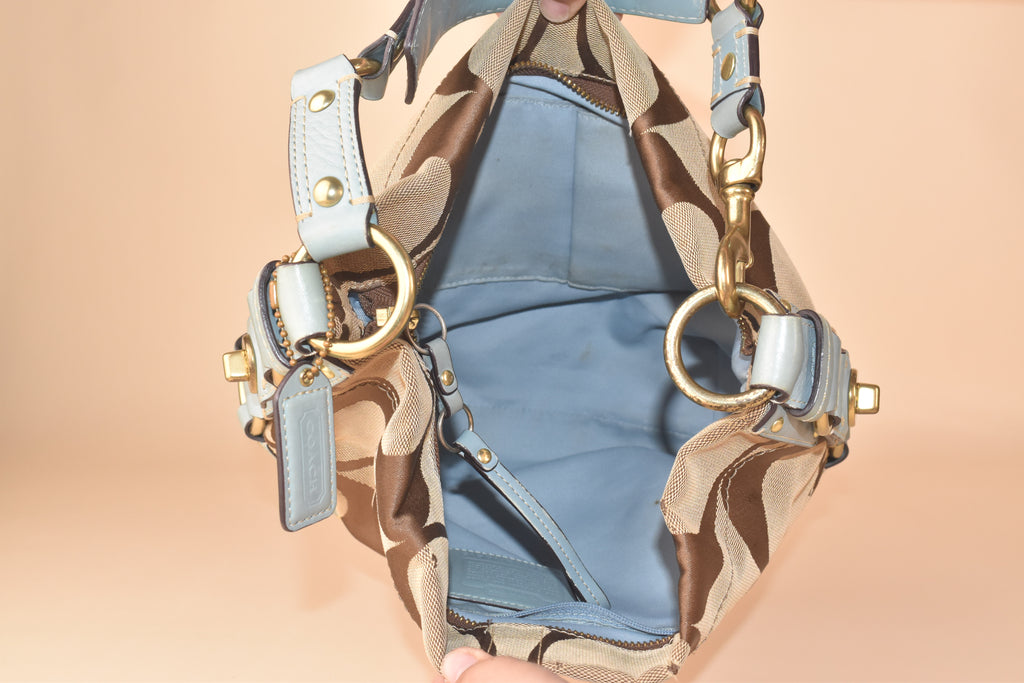 Coach Signature Carly Large Hobo – Blue