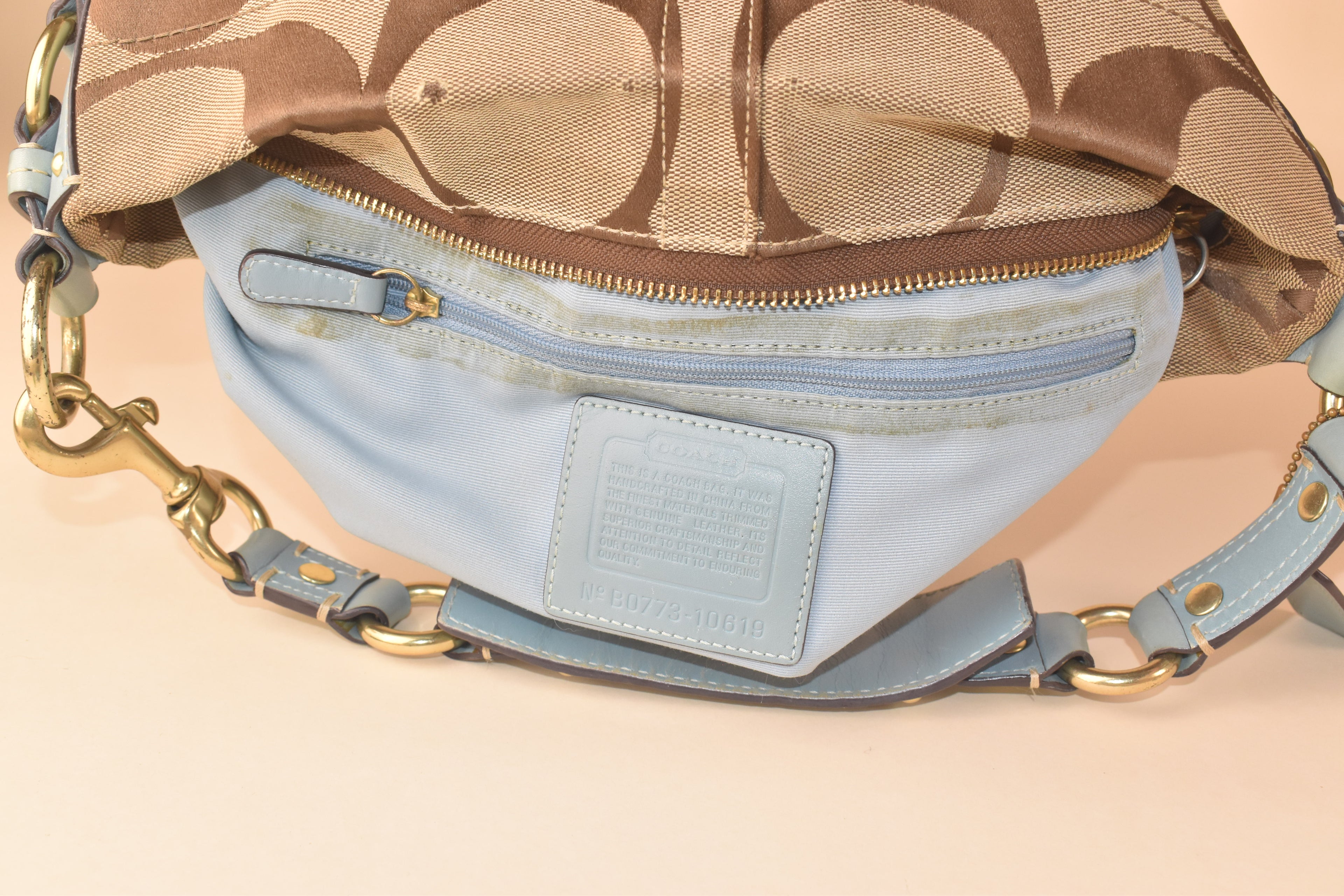Coach Signature Carly Large Hobo – Blue