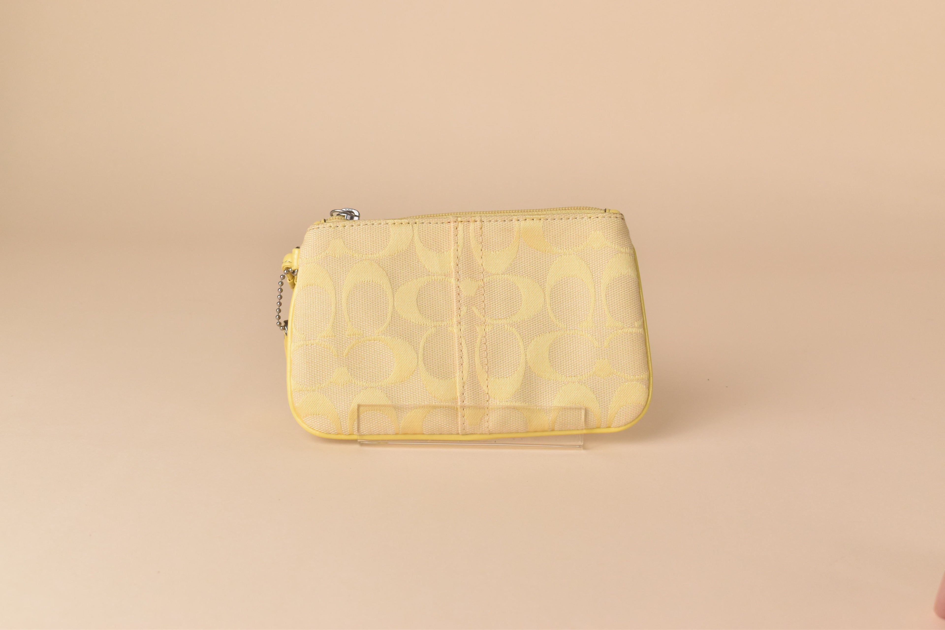 Coach Signature Mini Pouch/Wrislet - Yellow